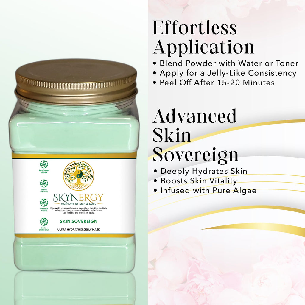 SKYNERGY Skin Sovereign Jelly Mask – Hydration & Glow | Spa-Grade Peel-Off, 12 Applications