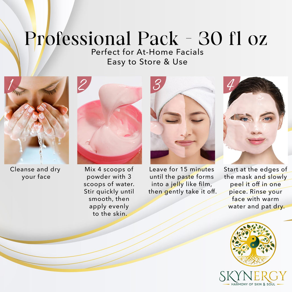 SKYNERGY Copper Peptide Jelly Mask – Professional Hydro Glo Peel Off, Hydration & Radiant Glow, 12 Applications (30 fl oz)