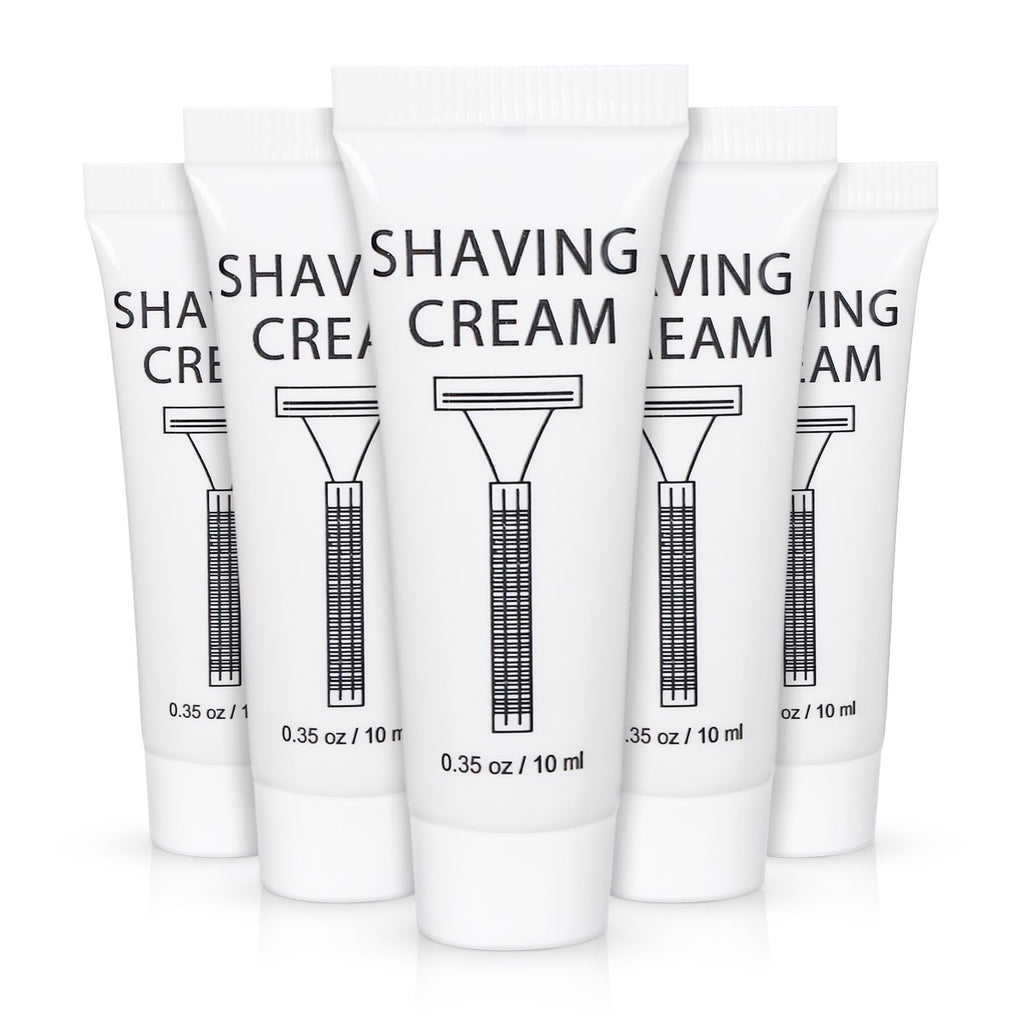 SLequipo 150-Pack Shaving Cream Tubes – Travel-Size, Individually Wrapped, Bulk Hotel Amenities