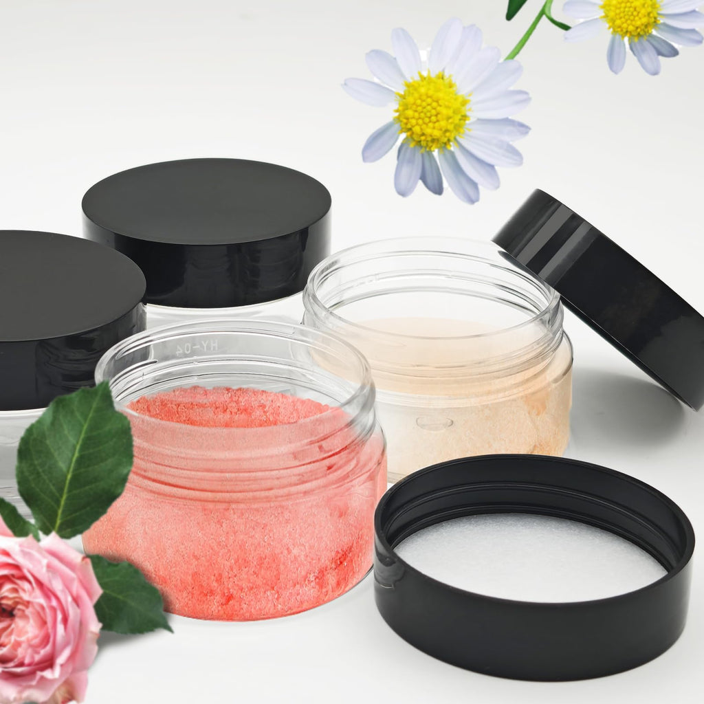 Slomg 36-Pack 1oz Jars with Lids & Labels – Small Clear Travel Cosmetic Containers