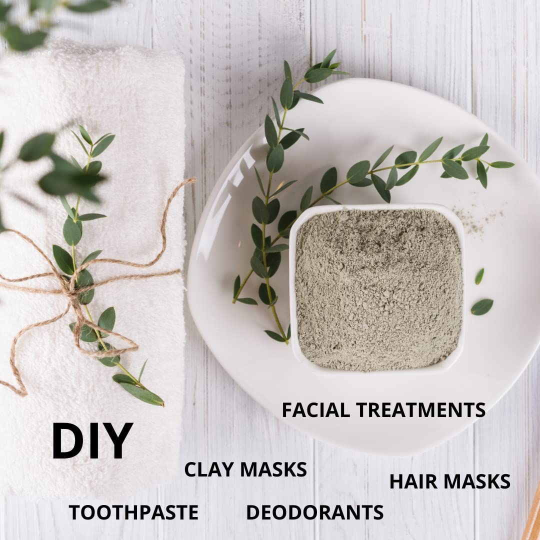 SMART SOLUTIONS Calcium Bentonite Clay, 2 lb — Pure Indian Healing Clay for DIY Facials, Hair Masks & Deodorants