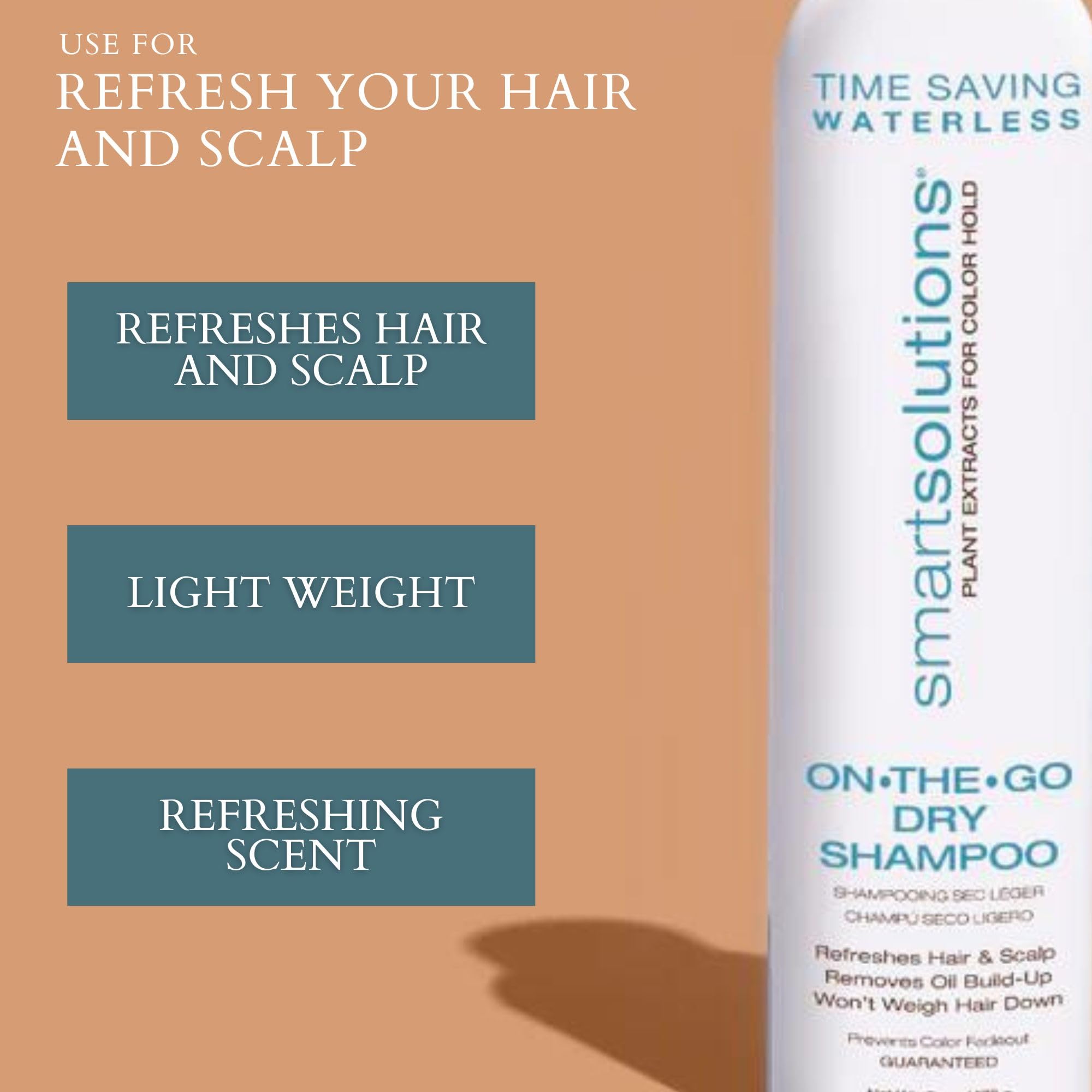 SMART SOLUTIONS On-The-Go Dry Shampoo 6 oz | Weightless | Volumizes | Paraben-Free