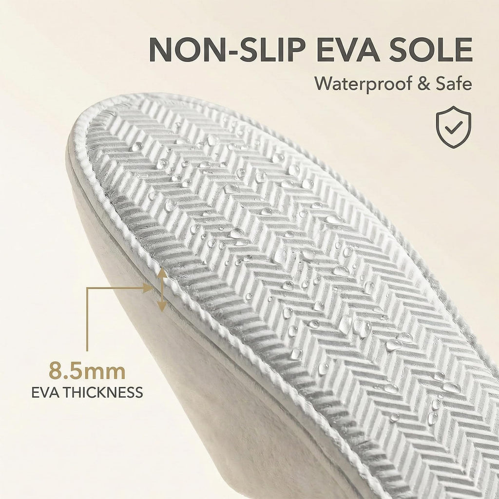 6/12 Pairs Disposable Slippers for Guests – SMDZME Unisex Bulk Spa Slippers, Non-Slip 8.5mm EVA Sole, Washable