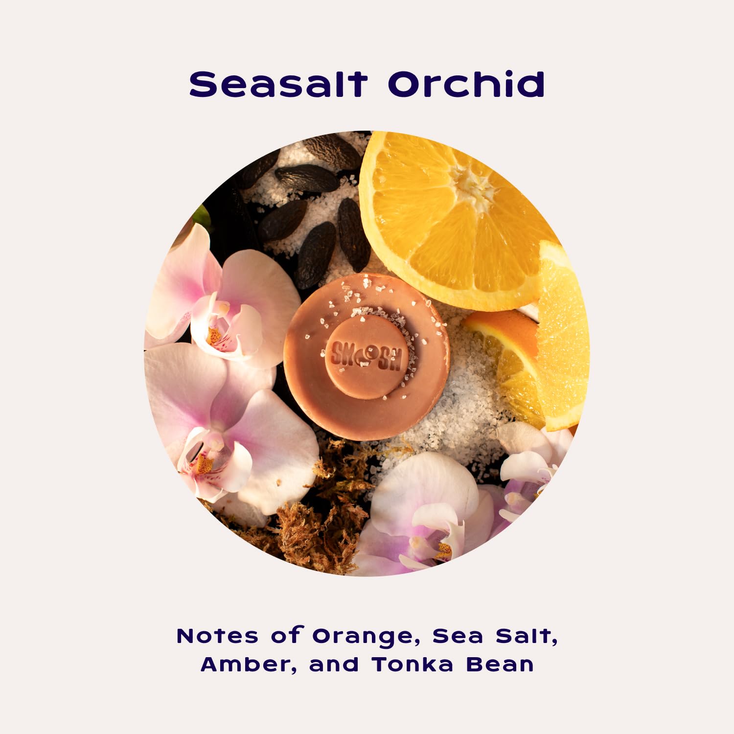 Smoosh Seasalt Orchid Bar Soap 6-Pack – Natural, Fragrance-Free, Cold-Process for All Skin Types