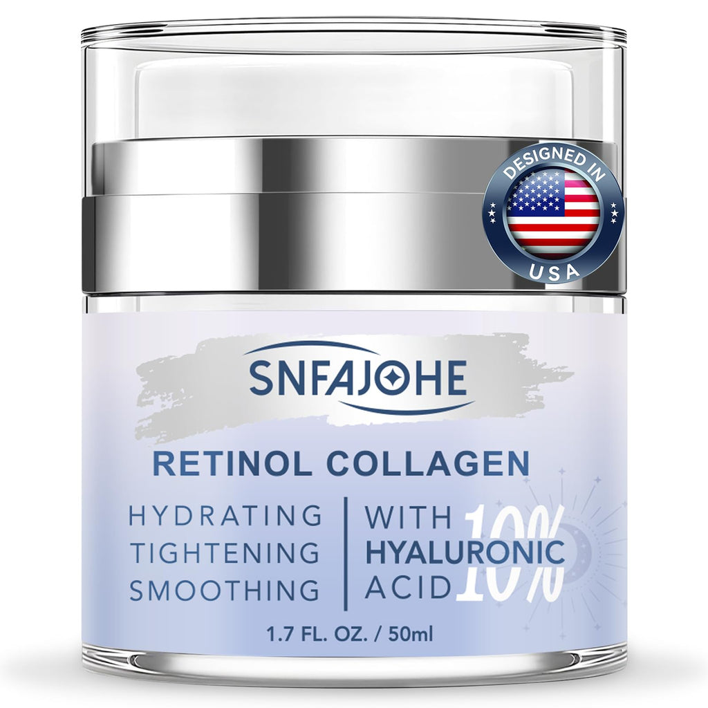 SNFAJOHE Instant Face Lift Cream with Retinol, Collagen & Hyaluronic Acid | Firming Night Moisturizer 1.7 fl oz