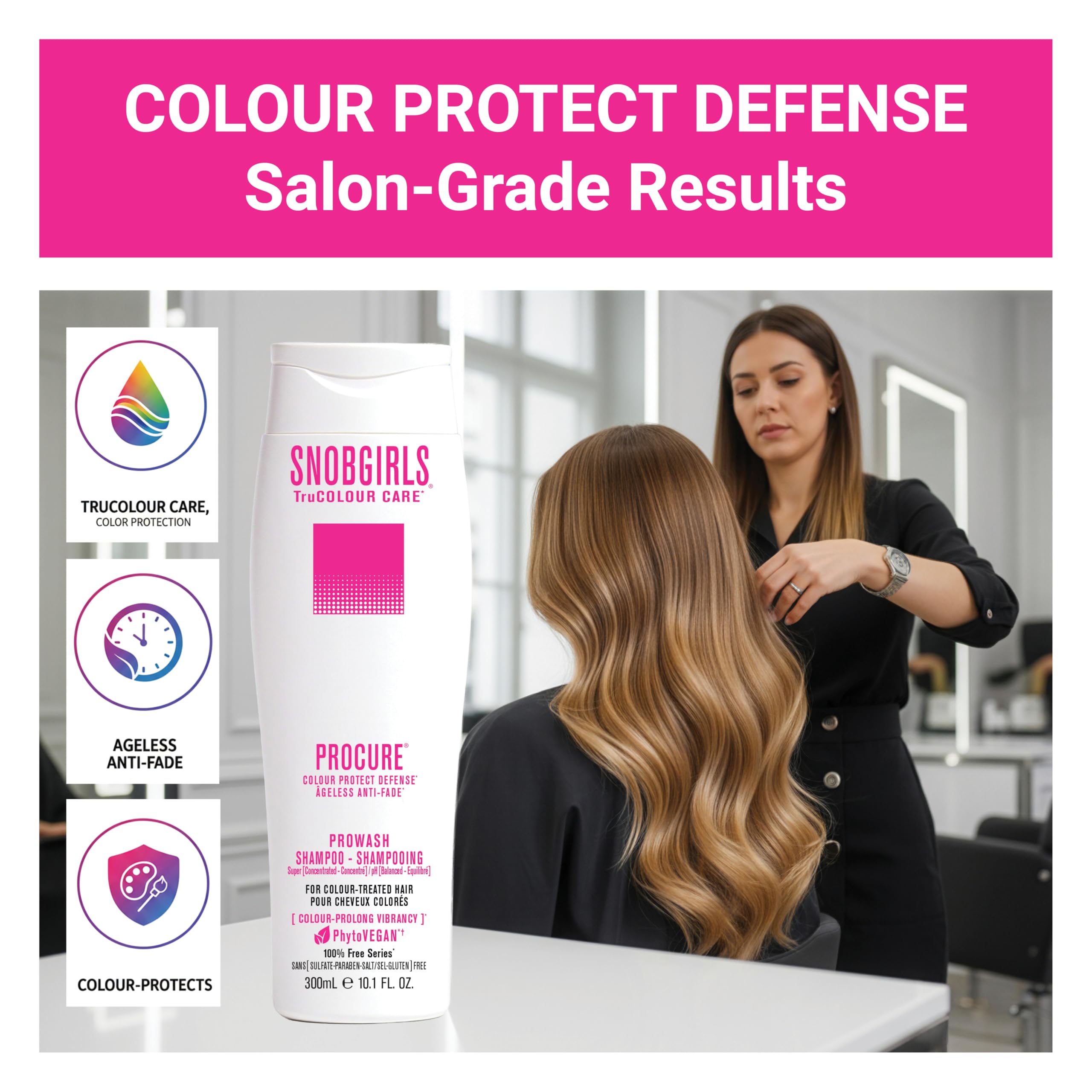 SNOB GIRLS TruColour Care Shampoo – Vegan Color Care, Sulfate-Free (10.1 oz)