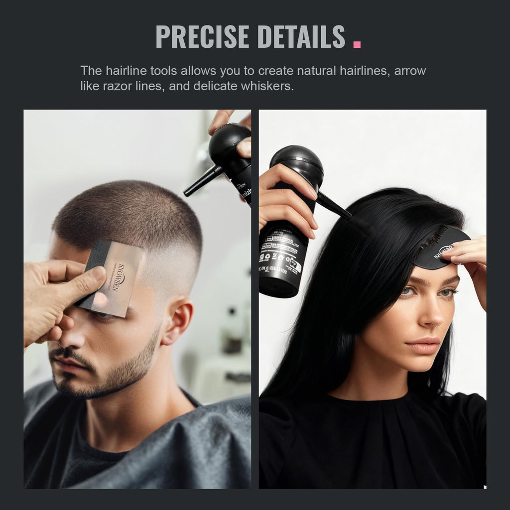 SNOWSEN Hair Building Fibers for Thinning Hair – 27.5g with Pump (Black)