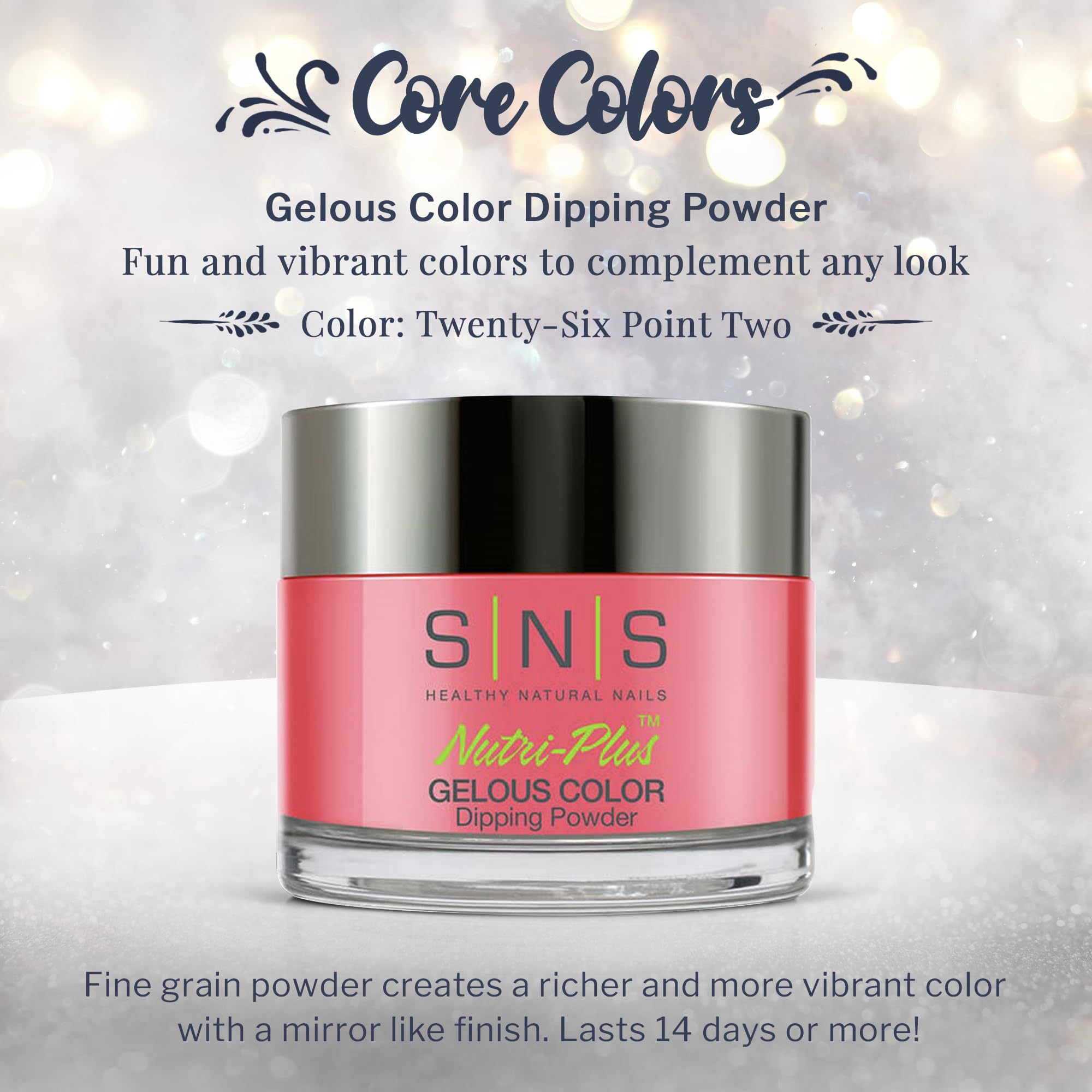 SNS Healthy Natural Nails Twenty-Six Point Two Dip Powder – Pink/Rose/Cream, 1.5oz | 14-Day Wear, No UV Lamp