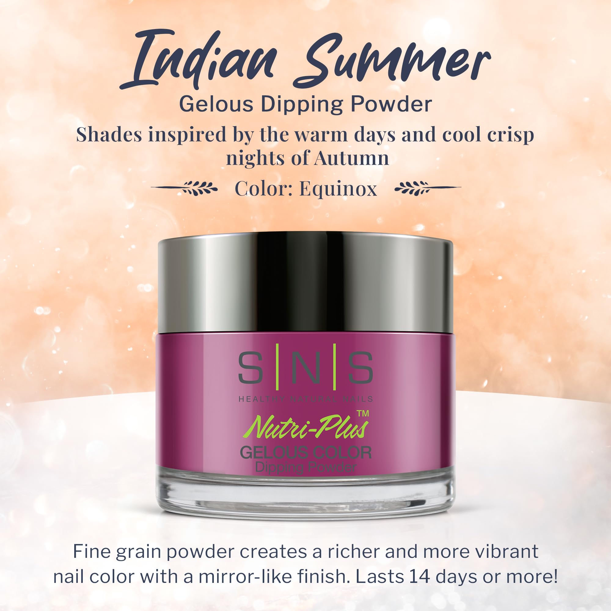 SNS Healthy Natural Nails Dipping Powder Gelous Color IS19 Indian Summer 1oz