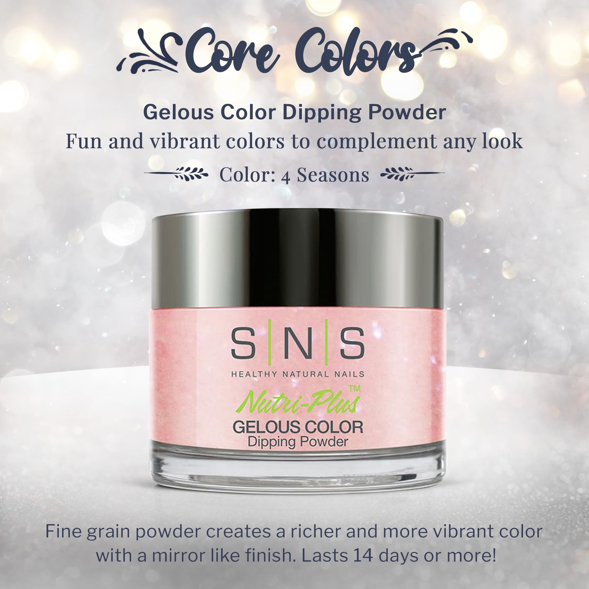 SNS Nail Dip Powder 4 Seasons Collection – Long-Lasting Color, Low Odor, No UV Lamp, 1.5oz