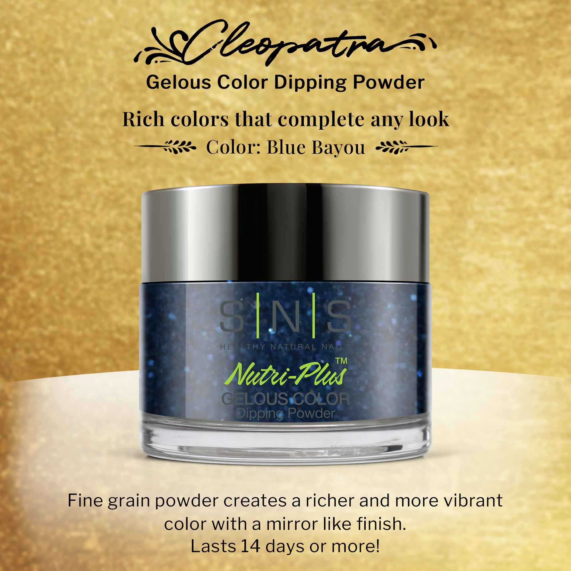 SNS Nails Dipping Powder Cleopatra Collection CT11 Blue Bayou - 1oz | Long-Lasting Home Dip