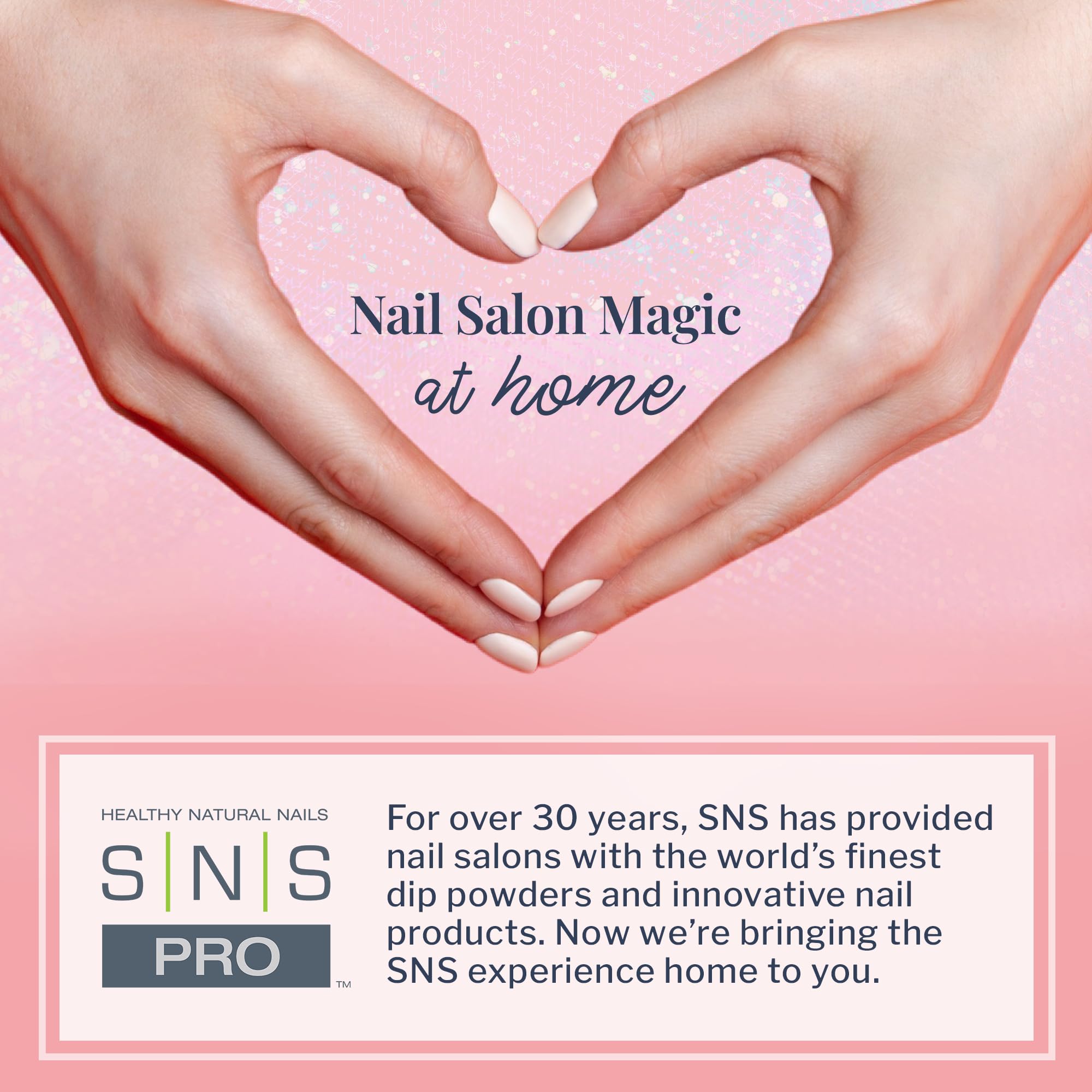 SNS Healthy Natural Nails Nail Dip Powder Classy Cocktail Dress Pink Shimmer - 14-Day Wear, Low Odor, No UV Lamp Required - 1.5 oz