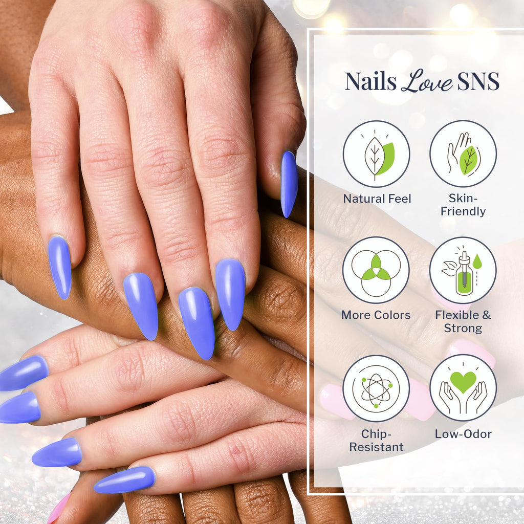 SNS Nail Dip Powder Twice Shy - Natural Nude Shimmer | 14-Day Color, Low Odor, No UV Lamp