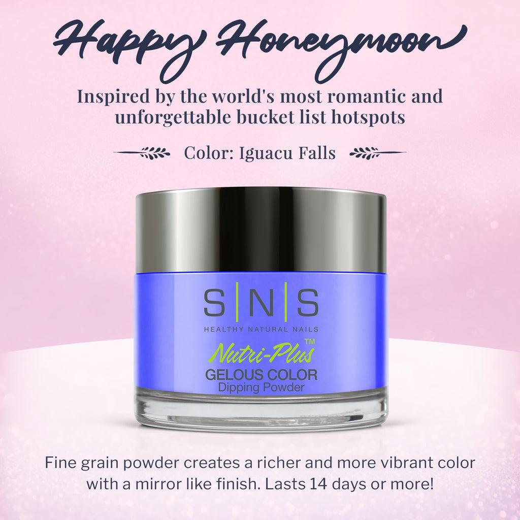 SNS Nail Dip Powder Iguacu Falls – Long-Lasting Color, Low Odor, No UV Lamp Needed (1.5 oz)