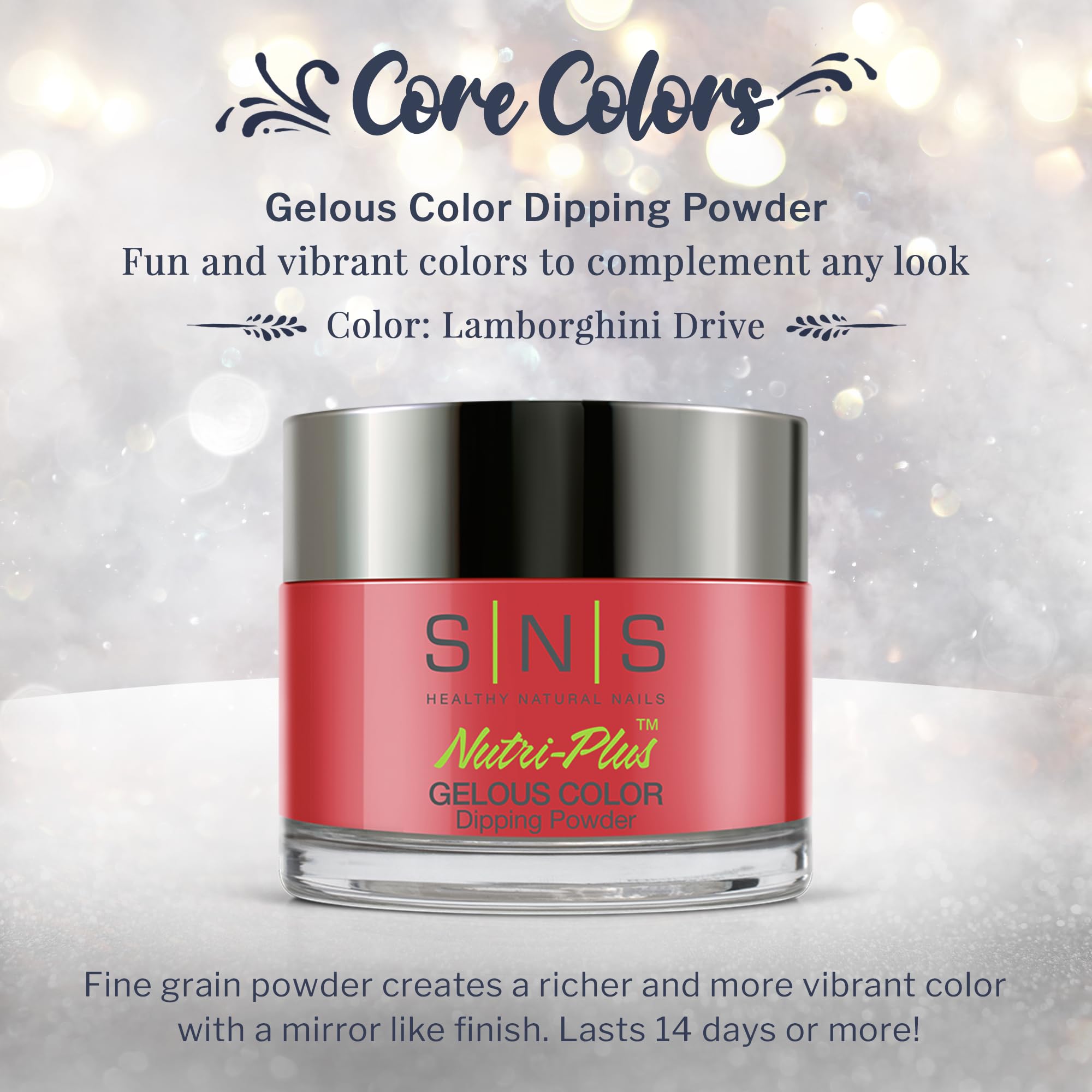 SNS Nail Dip Powder Lamborghini Drive (Red) – 1.5oz, Long-Lasting Color, Low Odor, No UV Lamp