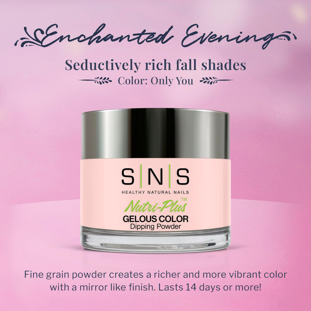 SNS Healthy Natural Nails Only You Pink Dip Powder EE17 | 14-Day, Low Odor, No UV Lamp, 1 oz