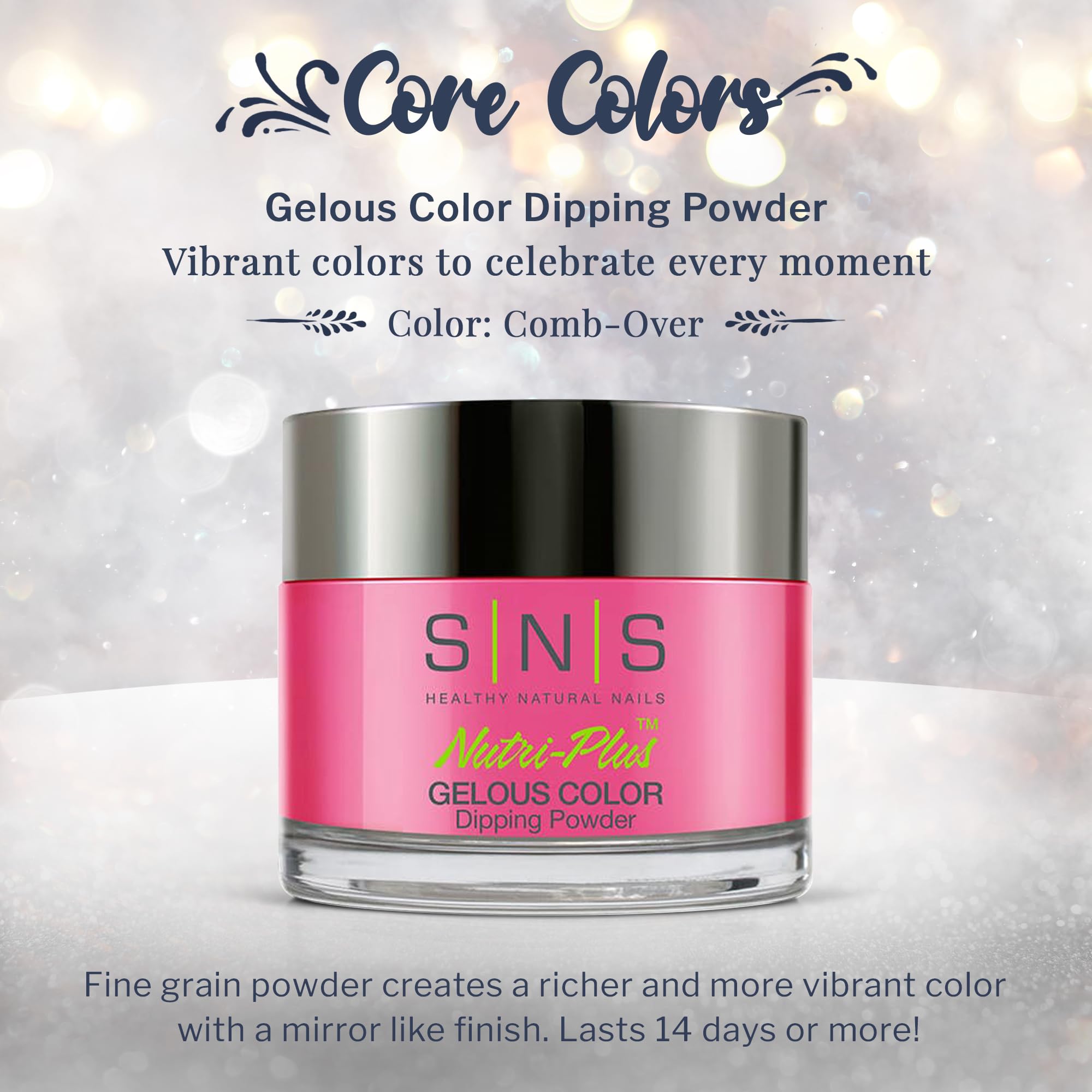 SNS Nail Dip Powder Comb-Over – Long-Lasting 14-Day Color, No UV Lamp, Low-Odor | 1oz
