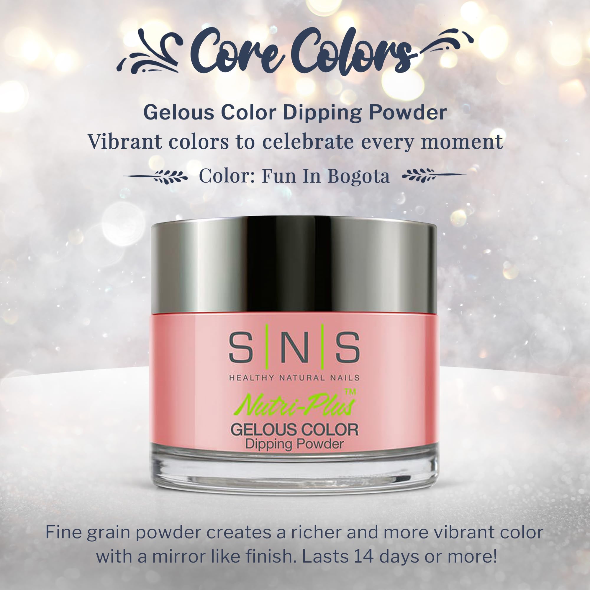 SNS Nail Dip Powder - Fun In Bogota (Purple/Mauve, Cream) | 14-Day Wear, Low Odor, No UV Lamp - 1oz