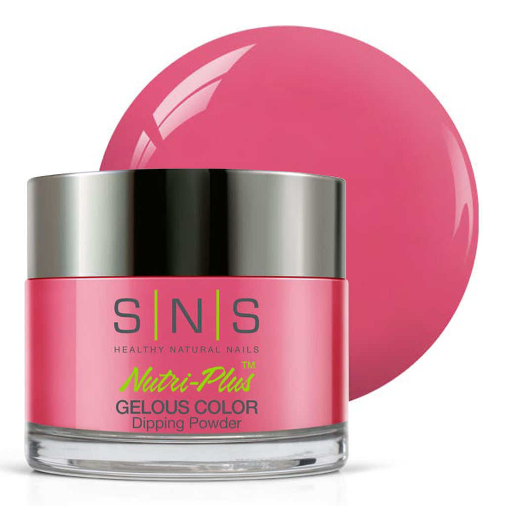 SNS Nail Dip Powder Cosmo – Gelous Color Dipping Powder, Pink, Red and Fuchsia, Cream, 14-Day Wear, Low Odor, No UV Lamp, 1oz