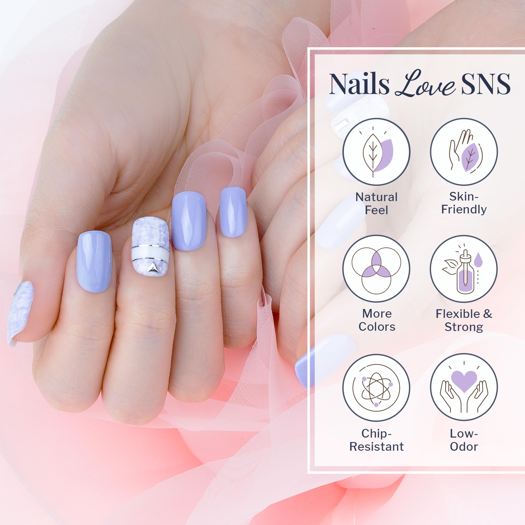 SNS Nail Dip Powder French Connection - Purple/Mauve Shimmer (1oz) | Long-Lasting, Low-Odor, No UV Lamp