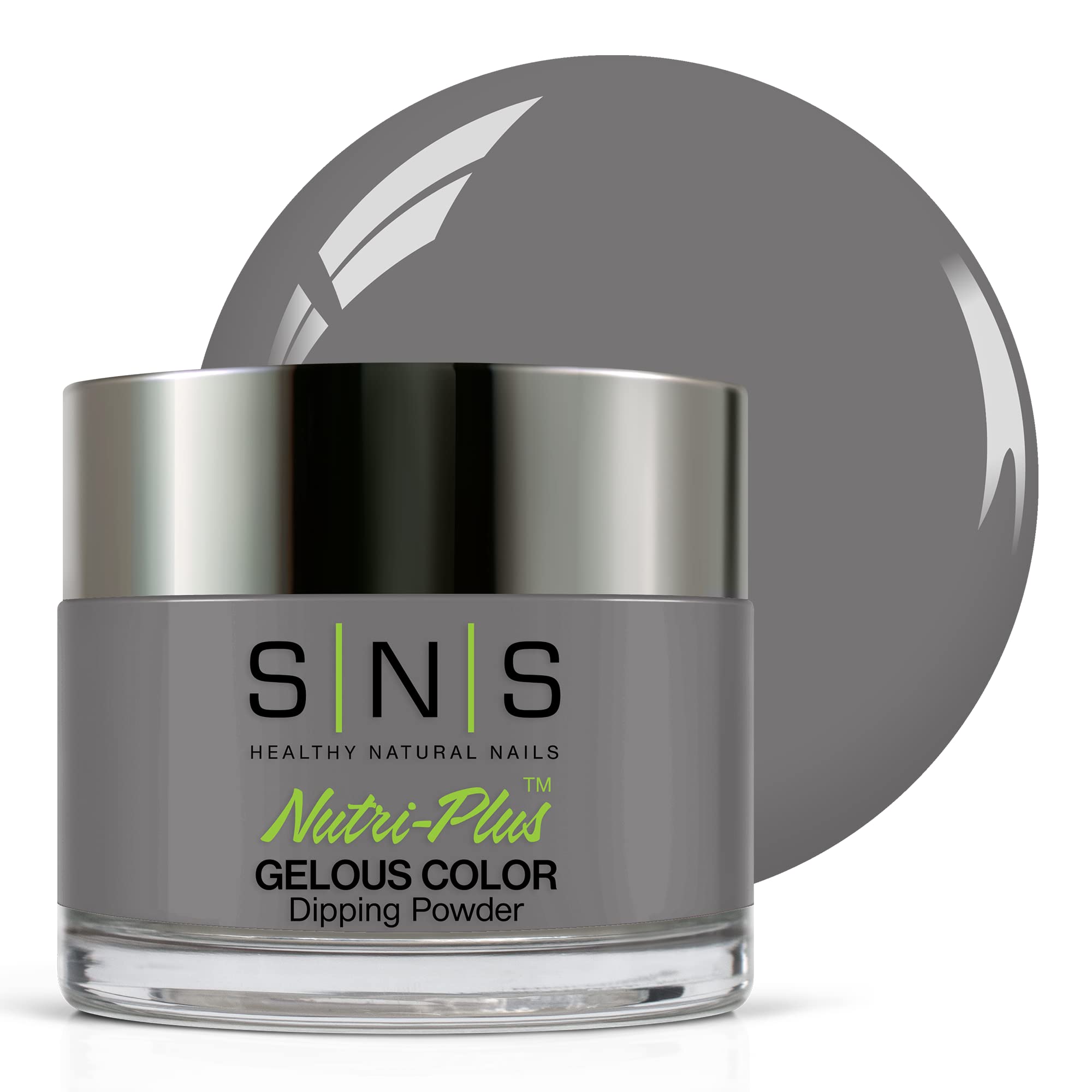SNS Nail Dip Powder – High School Sweetheart Gray (EE06) – 14-Day, Low-Odor, No UV Lamp, 1 oz