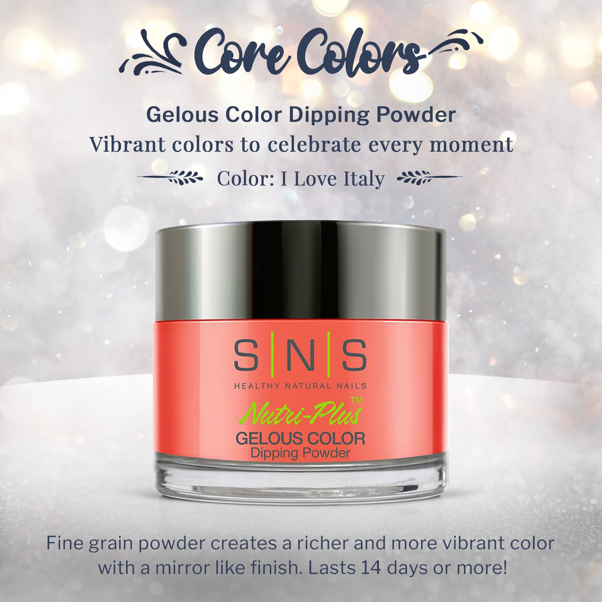 SNS Nail Dip Powder I Love Italy Brown Shimmer – 1oz, 14-Day Wear, No UV Lamp