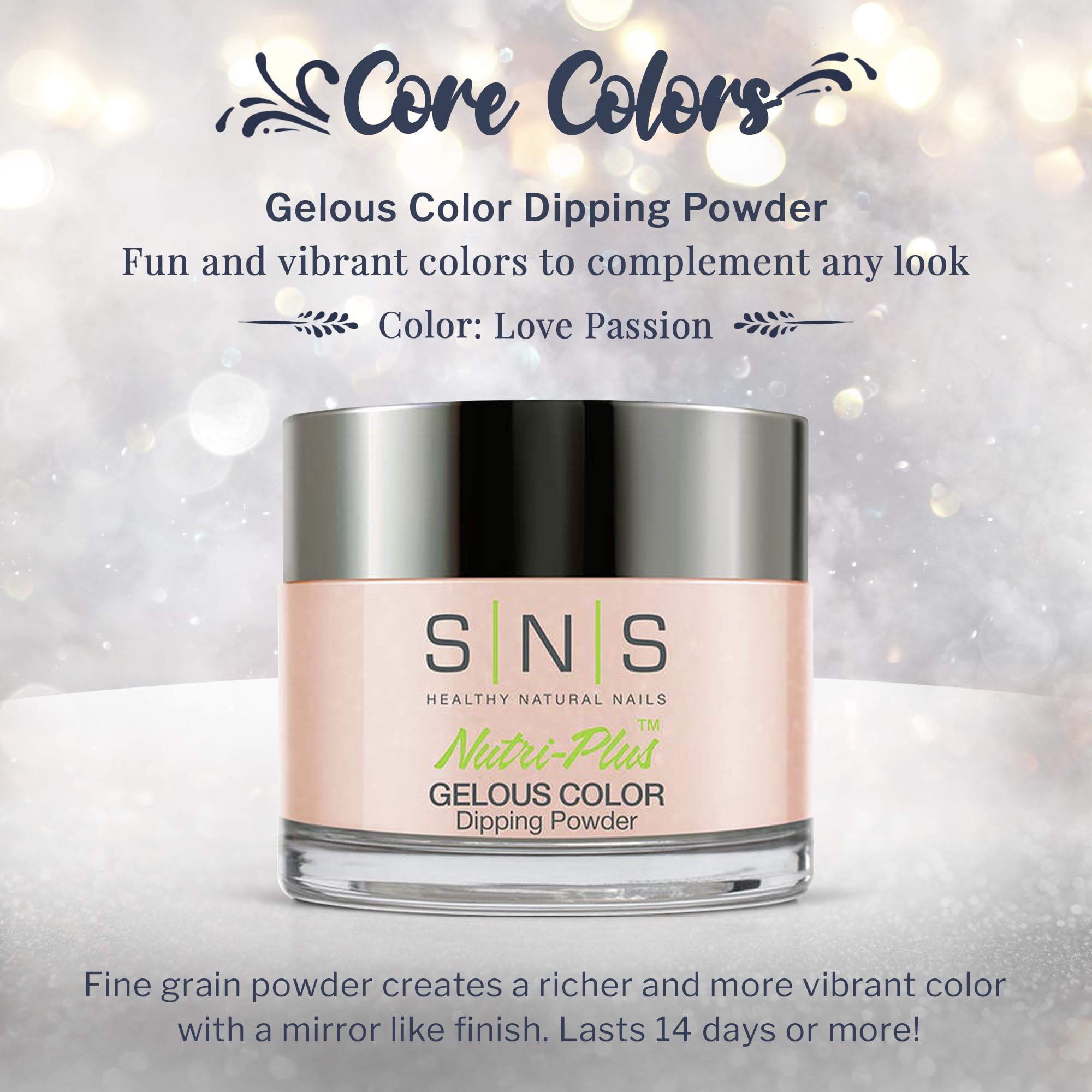 SNS Nail Dip Powder Love Passion – 14-Day, Low-Odor, No UV Lamp, 1.5oz
