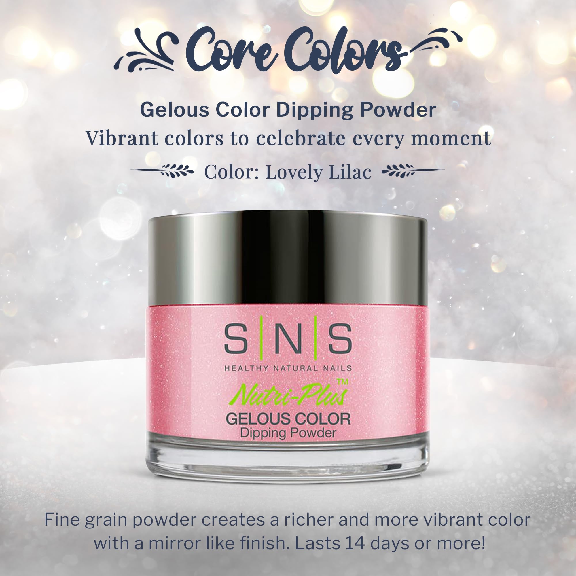 SNS Nail Dip Powder Lovely Lilac – 14-Day Wear, Low Odor, No UV Lamp Required, 1oz