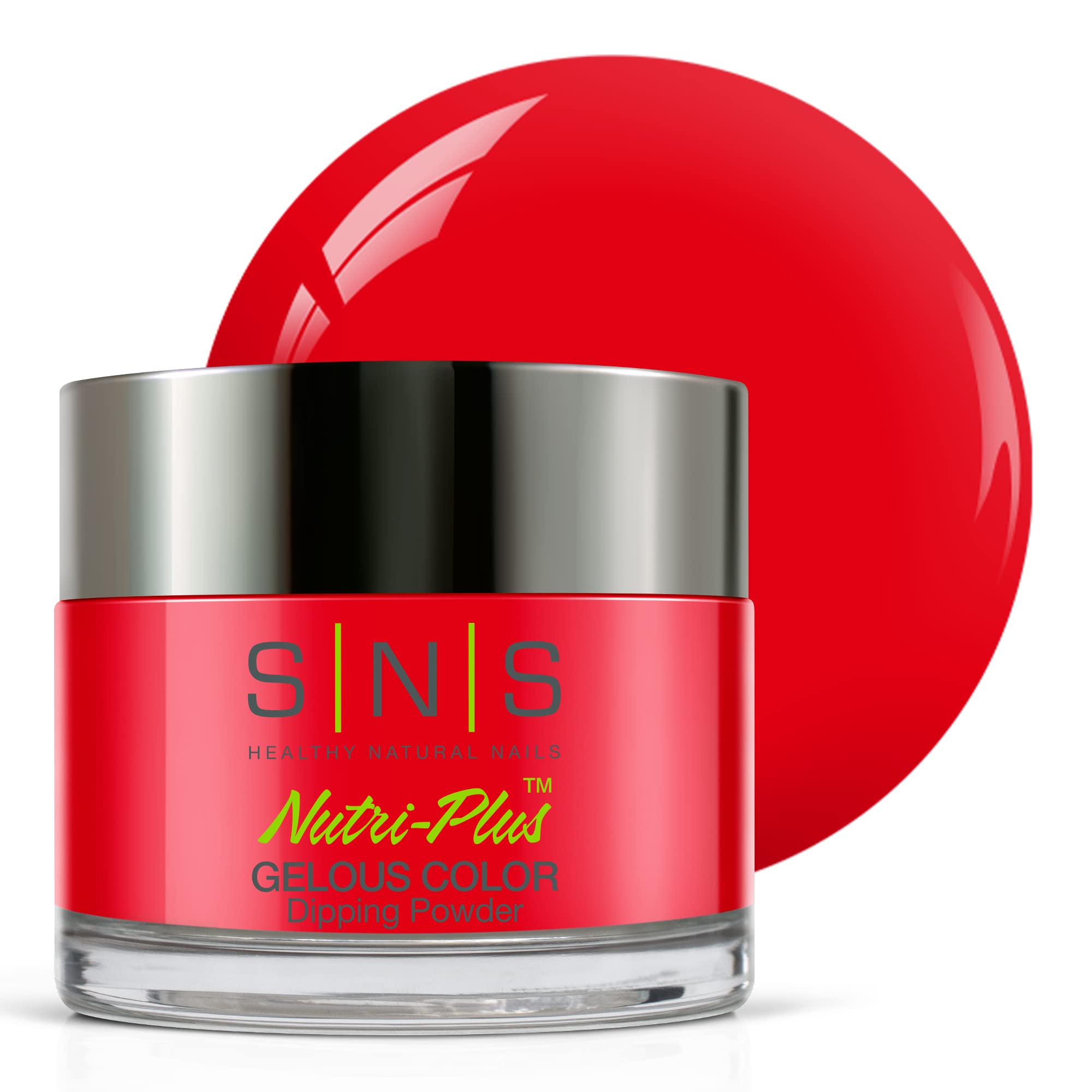 SNS Nail Dip Powder Mandarin Fish (Red/Neon) – 14+ Days, Low Odor, No UV Lamp Needed | 1 oz