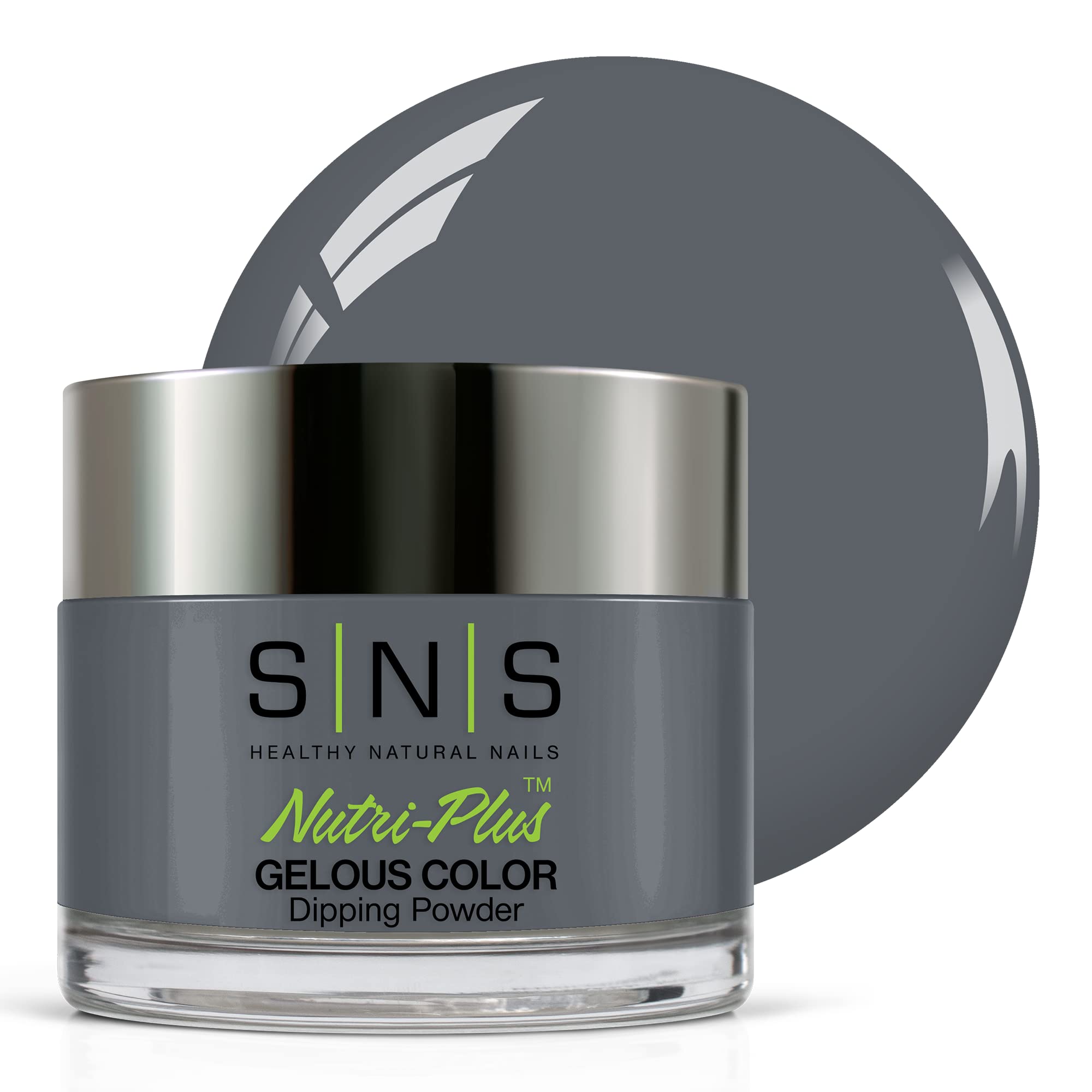 SNS Nail Dip Powder Marriage Material Gray (EE09) – 14+ Day Wear, Low-Odor, No UV Lamp, 1 oz