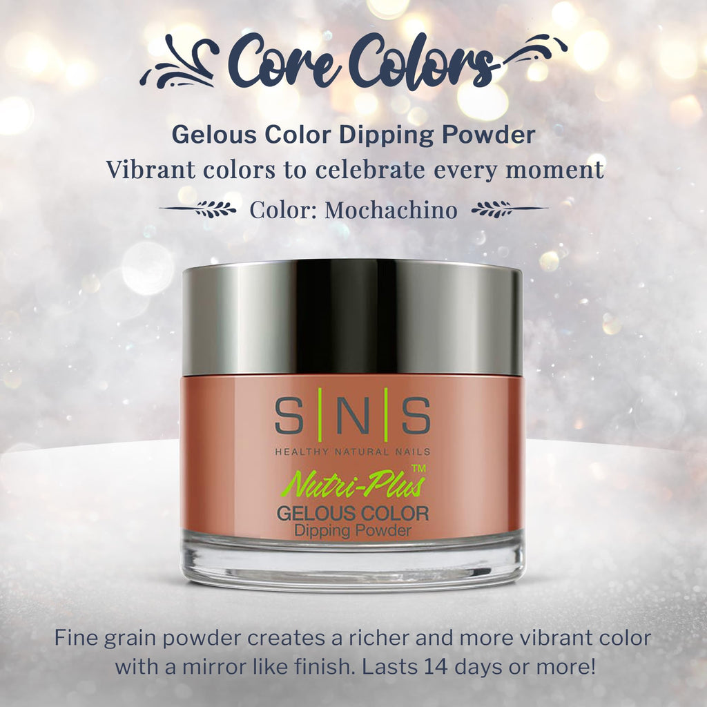 SNS Nail Dip Powder Mochachino Brown – 1oz | Long-Lasting, Low Odor, No UV