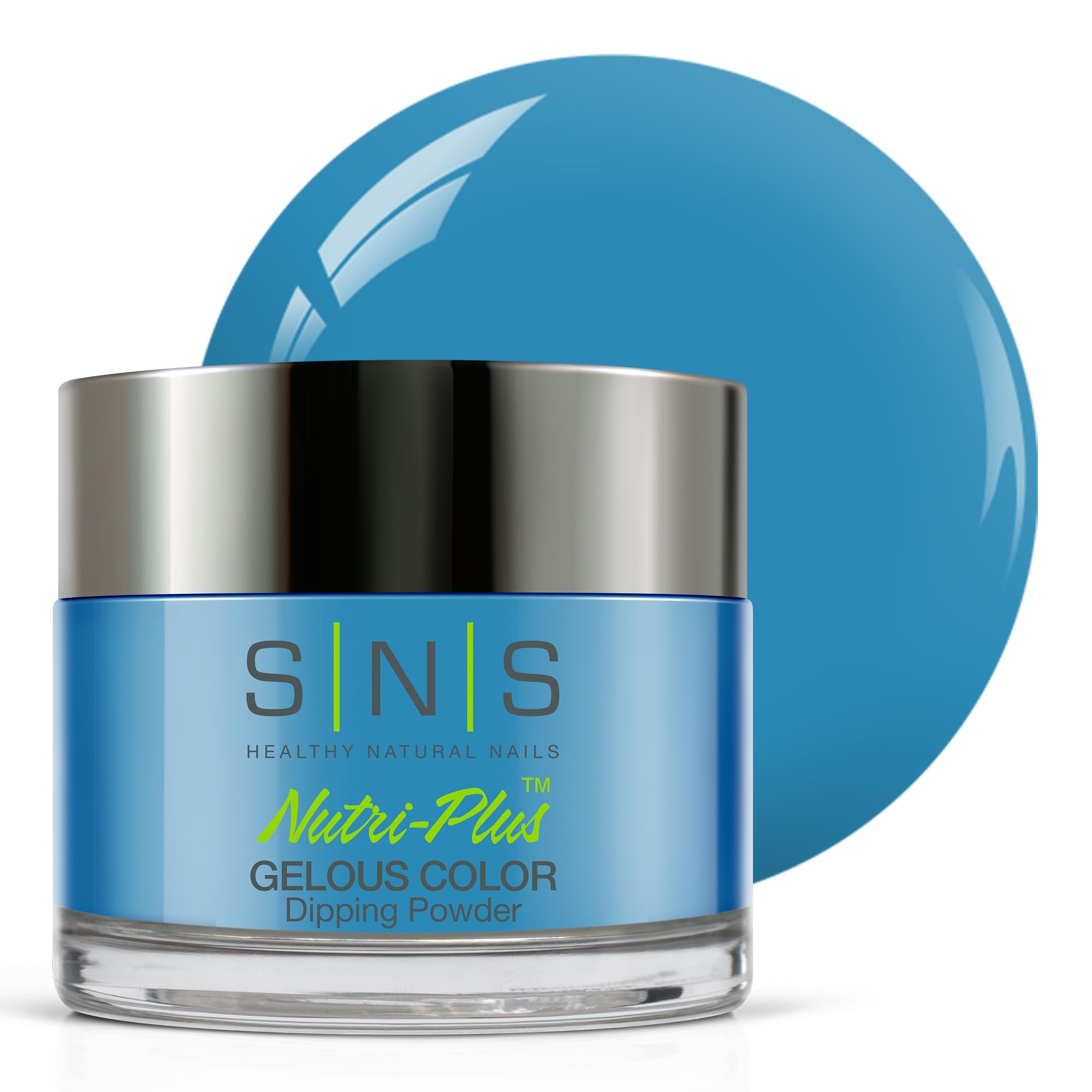 SNS Nail Dip Powder Tahitian Treat — Long-Lasting Turquoise Teal Color, No UV Lamp