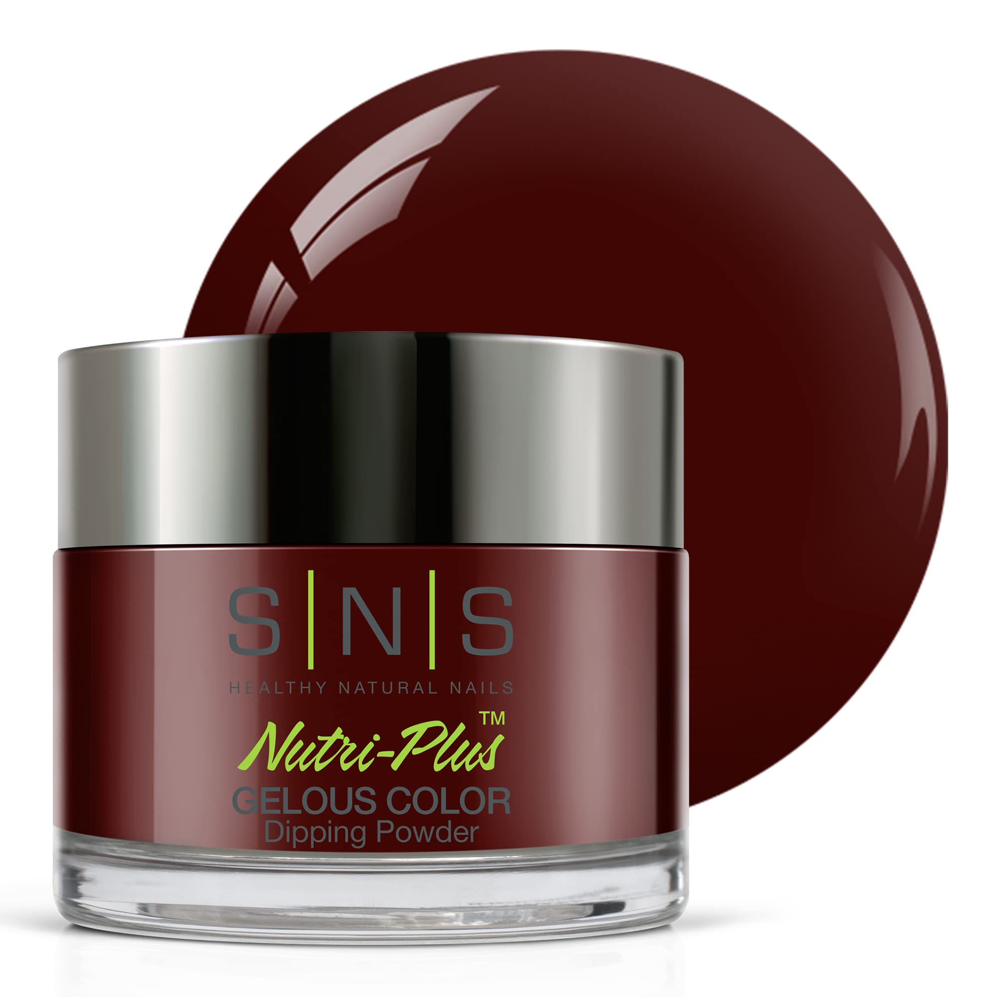 SNS Nail Dip Powder Gelous Color - Red Been There Done That, American Made, 14-Day Wear, No UV Lamp