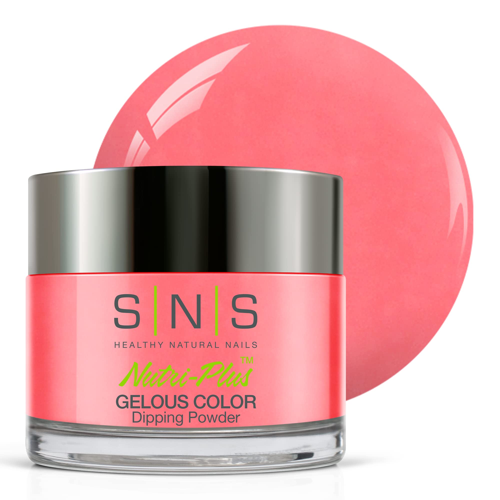 SNS Nail Dip Powder Serengeti Safari - Pink/Coral Cream, 1 Oz | Long-Lasting Dip Color, No UV Lamp, 14+ Days