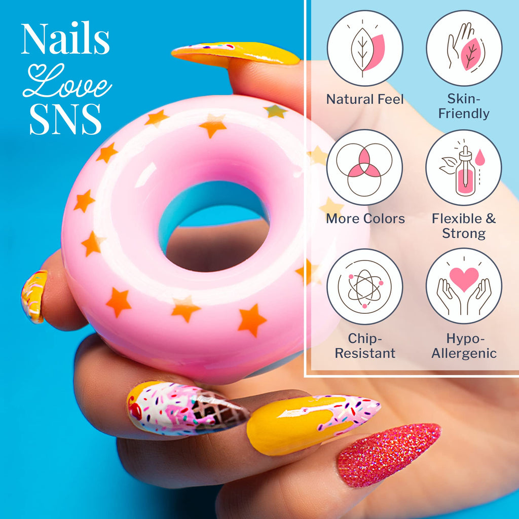SNS Healthy Natural Nails CS191 Taro Boba Dip Powder (Purple) 1 oz | Long-Lasting Color, 14 Days, Low Odor, No UV Lamp