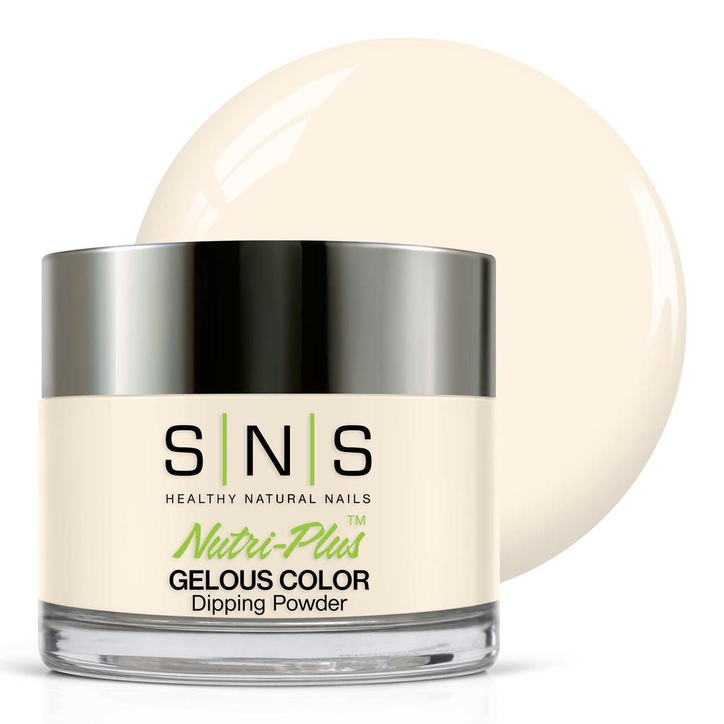 SNS Nail Dip Powder - Gelous Color Dipping Powder, True Love (White/Cream) | 1 Oz, Long-Lasting, Low-Odor, No UV Lamp