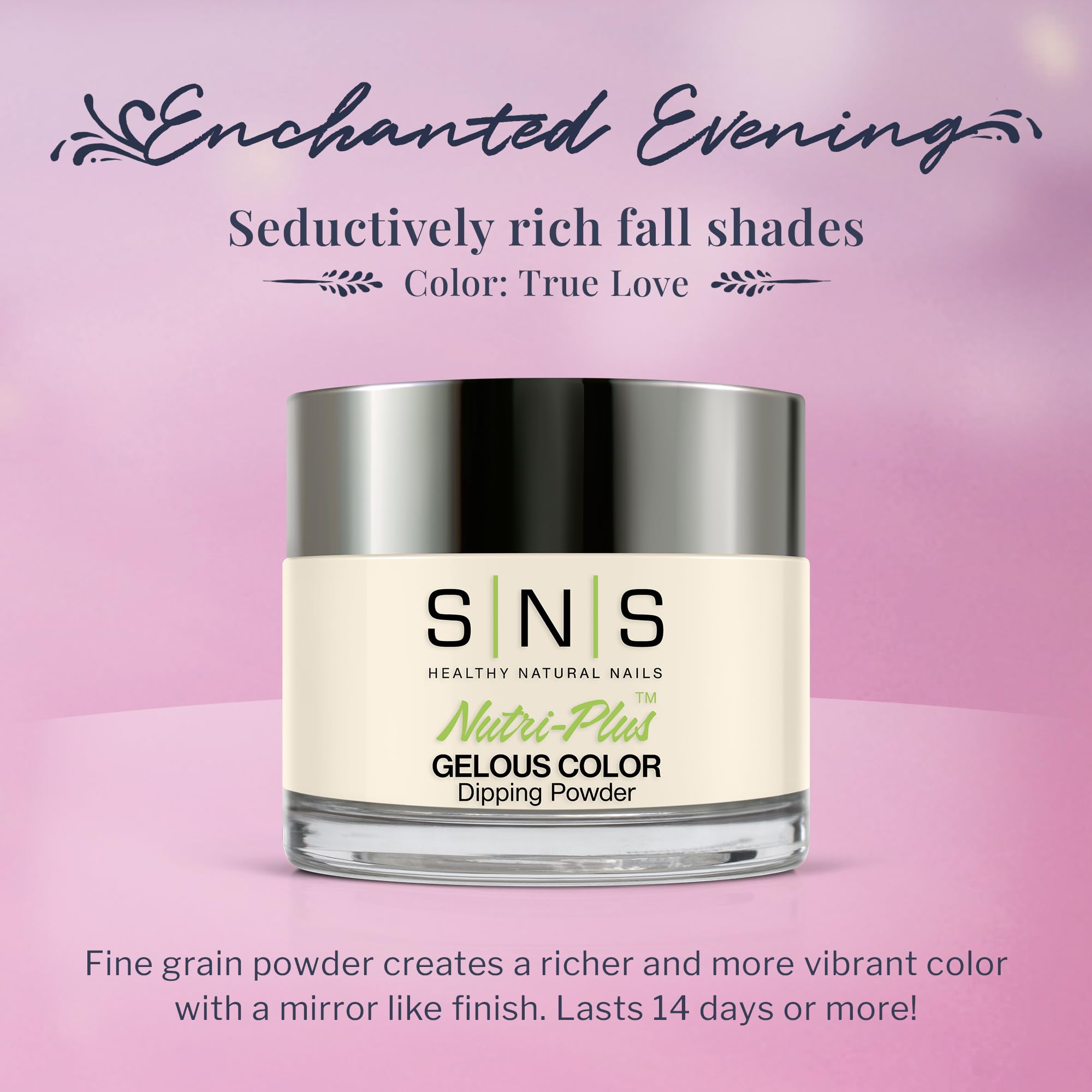 SNS Nail Dip Powder - Gelous Color Dipping Powder, True Love (White/Cream) | 1 Oz, Long-Lasting, Low-Odor, No UV Lamp
