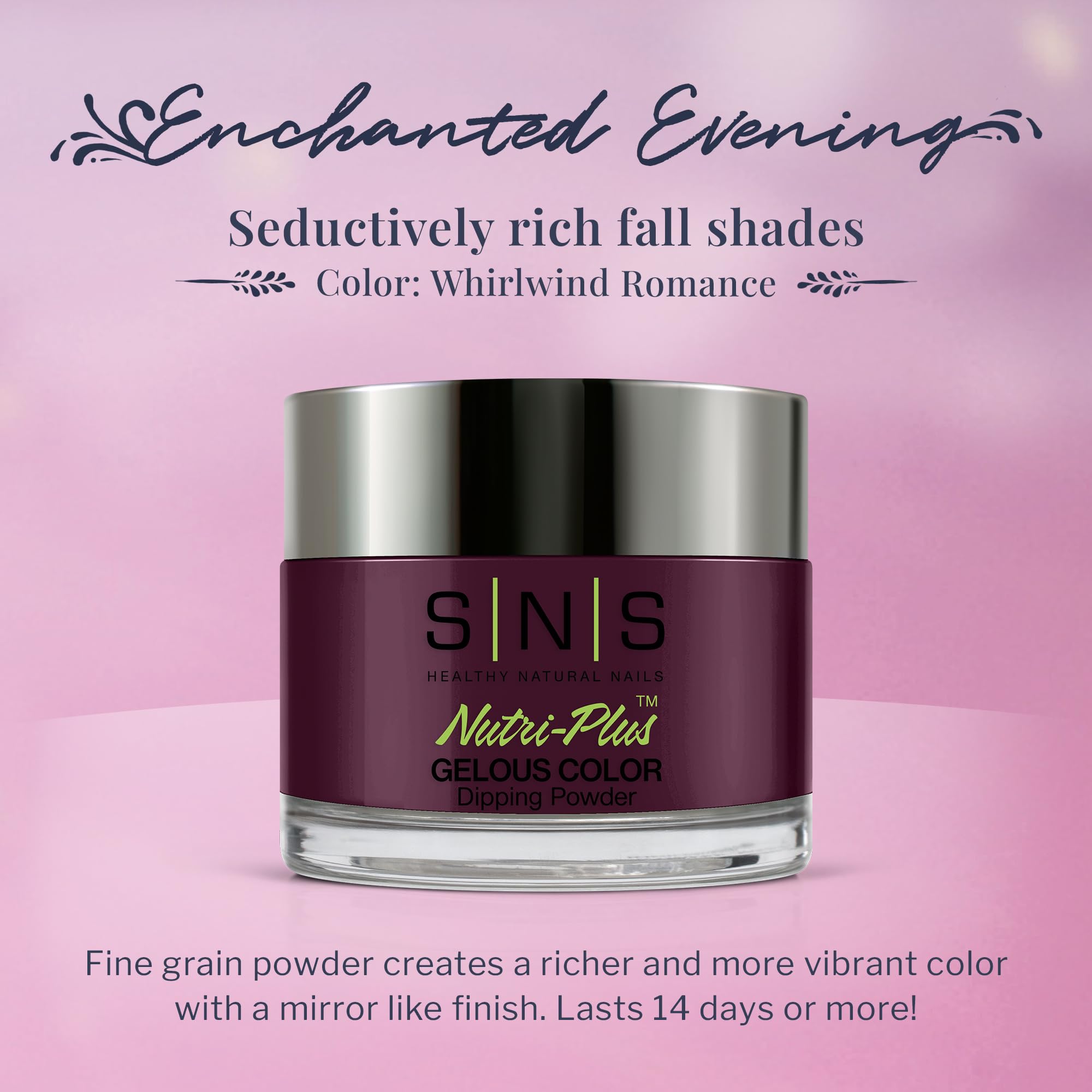 SNS Nail Dip Powder Whirlwind Romance EE02 – 14+ Days, Low Odor, No UV Lamp | SNS Healthy Natural Nails