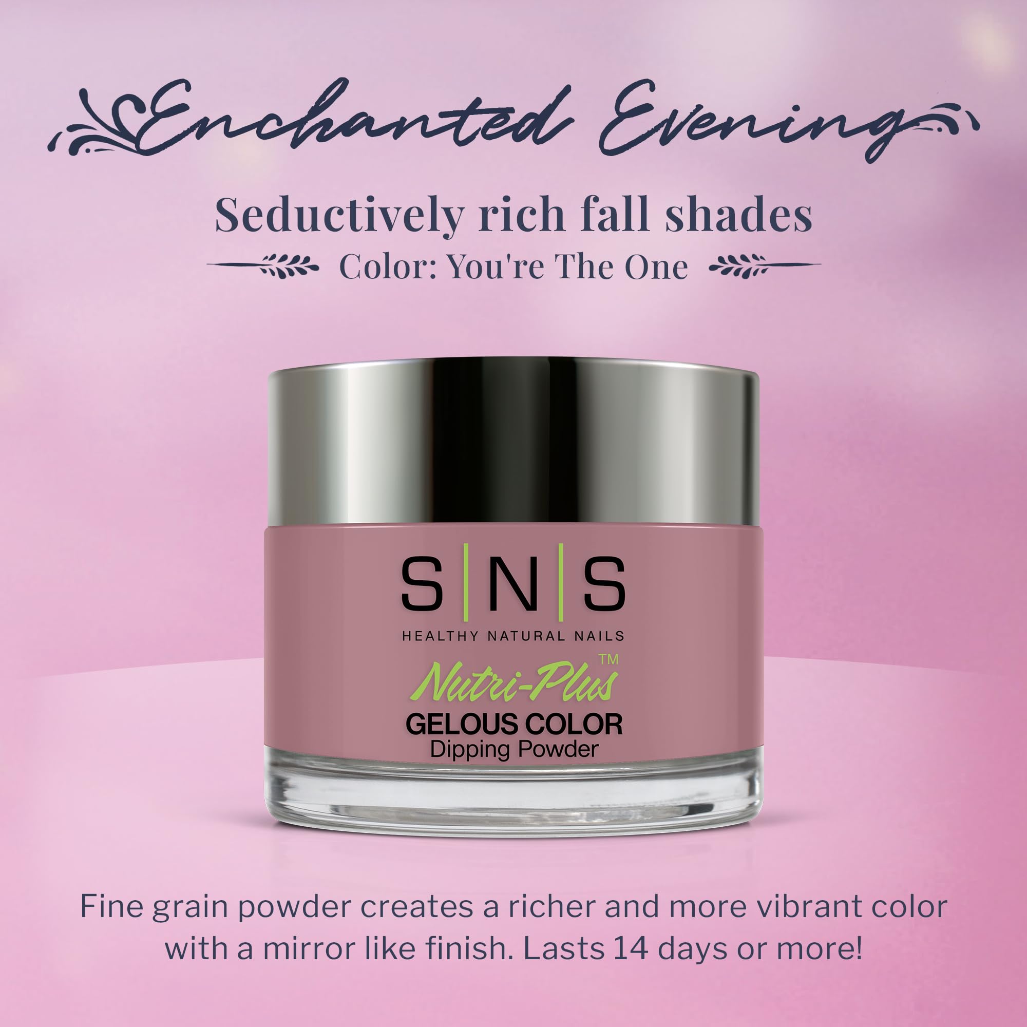 SNS Healthy Natural Nails - SNS Gelous Color Dipping Powder You're The One Pink (EE03) – 14-Day, Low-Odor, No UV Lamp, 1 oz