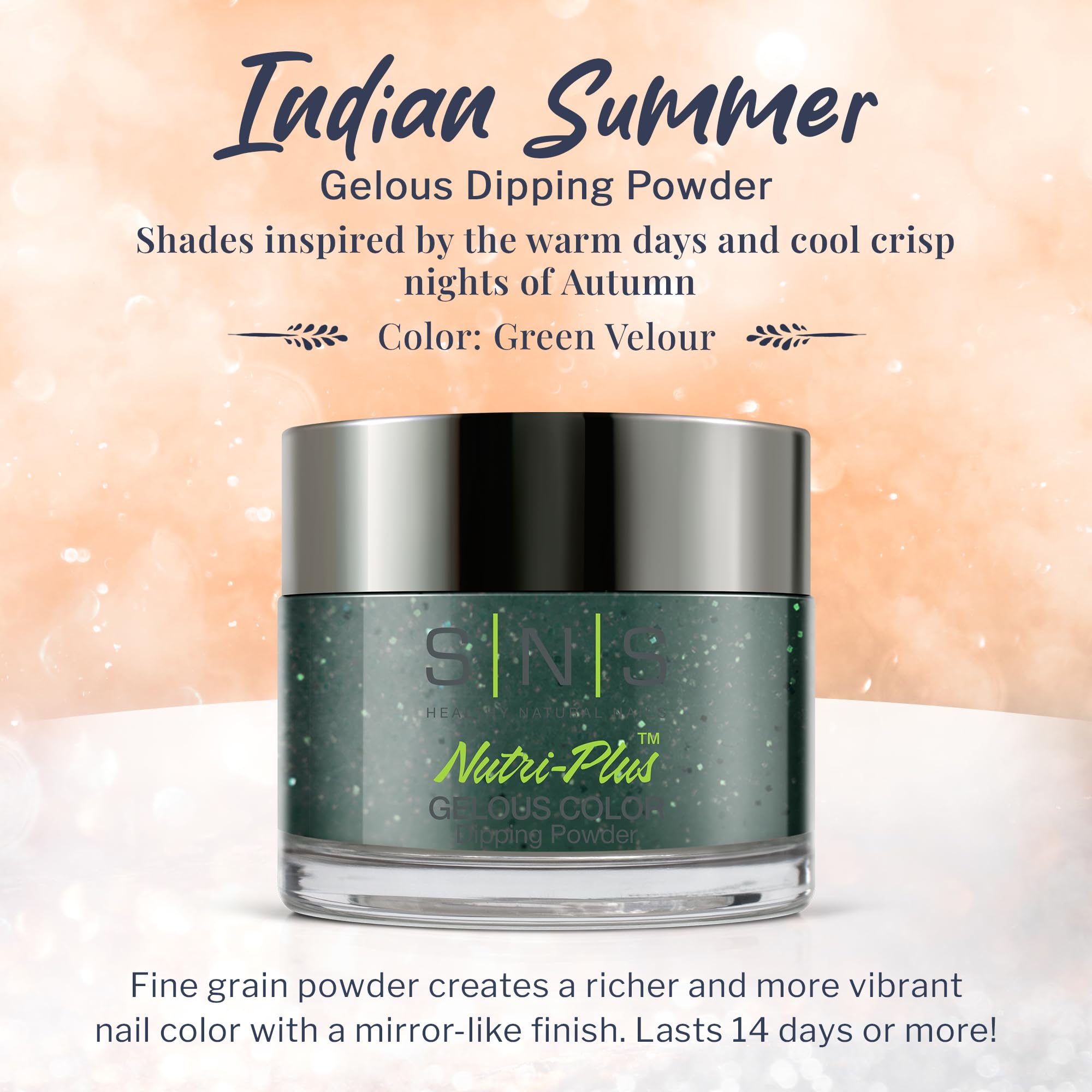 SNS Nails Dipping Powder Gelous Color IS31-1oz – Indian Summer Collection, Green Velour