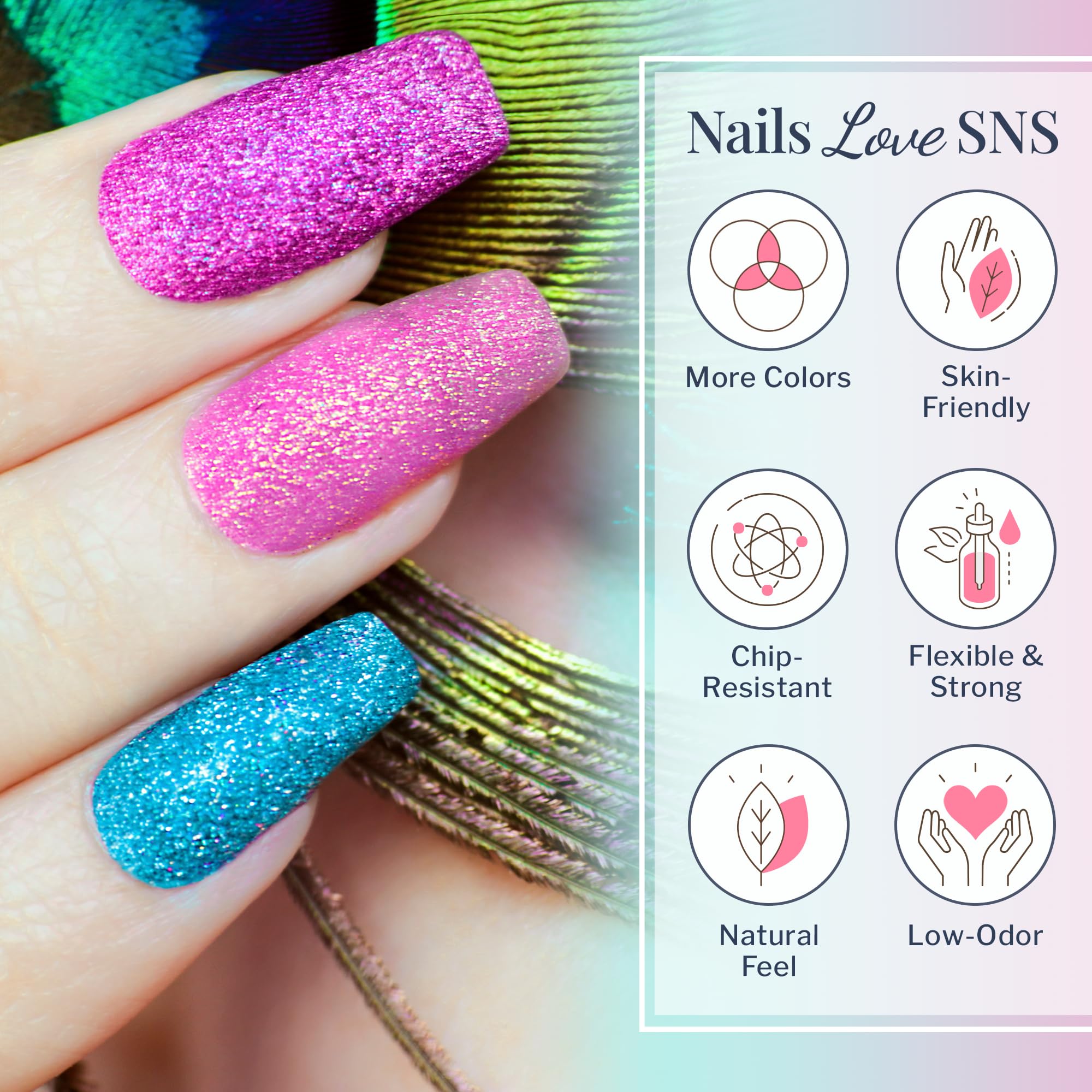 SNS Nail Dip Powder Baby Turaco – 14-Day Color, Low Odor, No UV Lamp