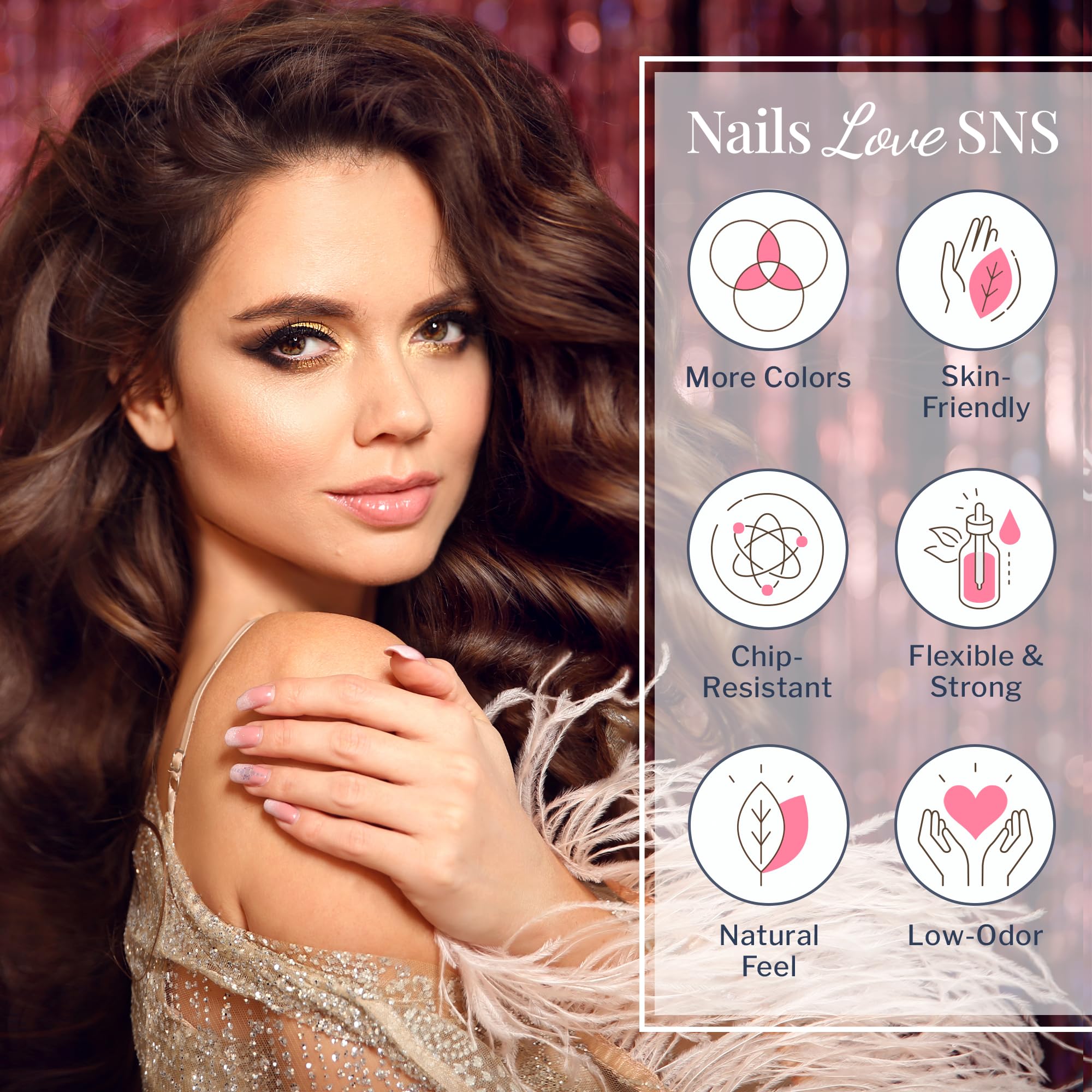 SNS Nail Dip Powder Friday Night Frenzy – Glitter Metallic Red