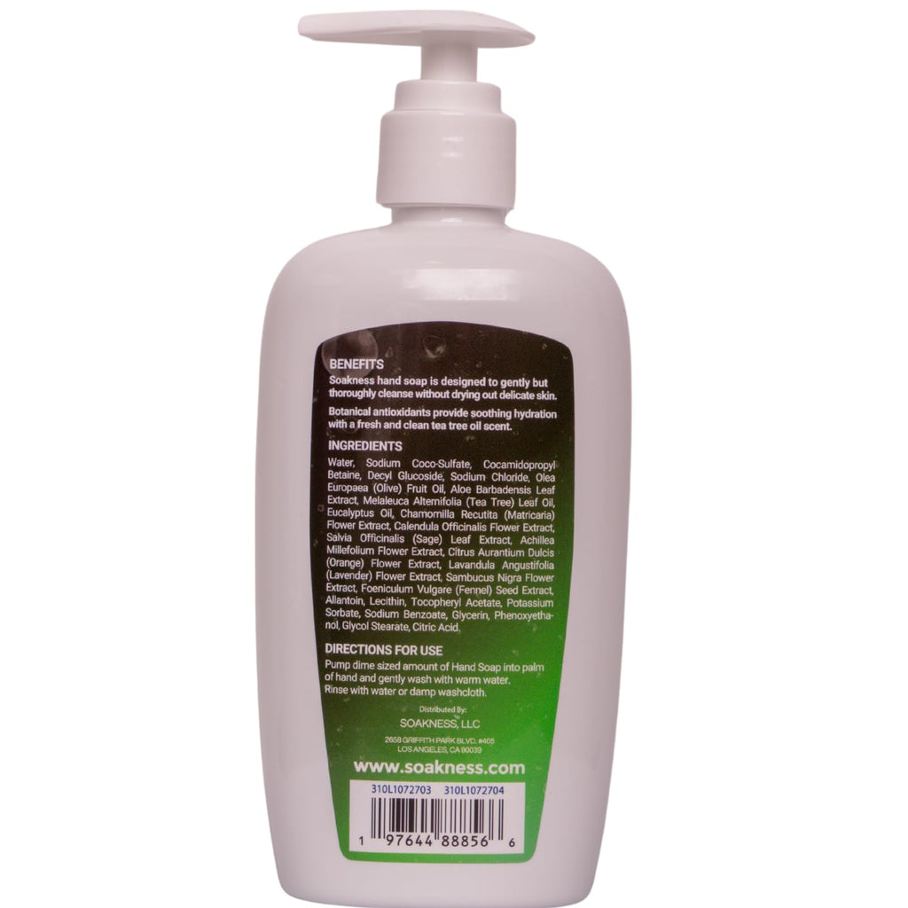 Soakness Tea Tree Hand Soap – Gentle Cleansing & Hydration (9 oz)