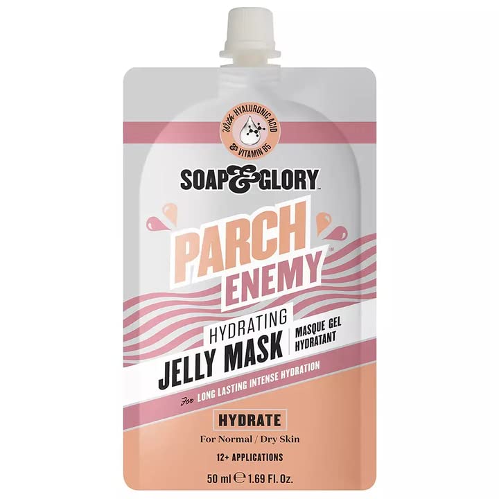 Soap & Glory Parch Enemy Hydrating Jelly Mask – Vitamin B5 + Hyaluronic Acid, 50ml