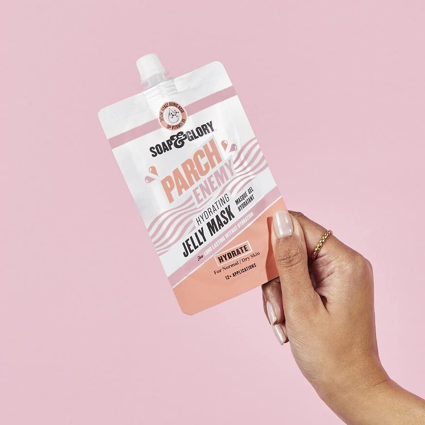 Soap & Glory Parch Enemy Hydrating Jelly Mask – Vitamin B5 + Hyaluronic Acid, 50ml