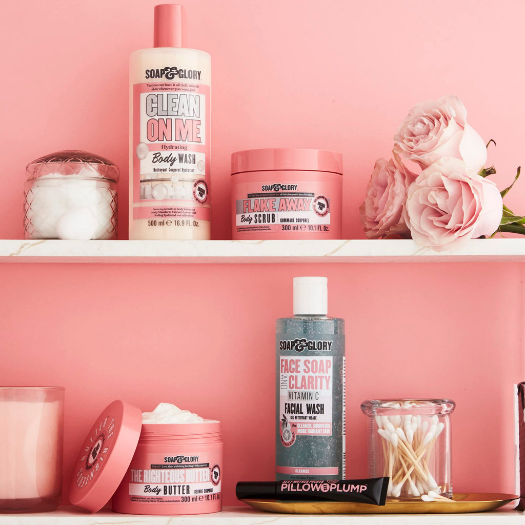 Soap & Glory Vitamin C Brightening Facial Cleanser — 3-in-1 Foaming Cleanser, Makeup Remover & Exfoliant | 11.8 fl oz