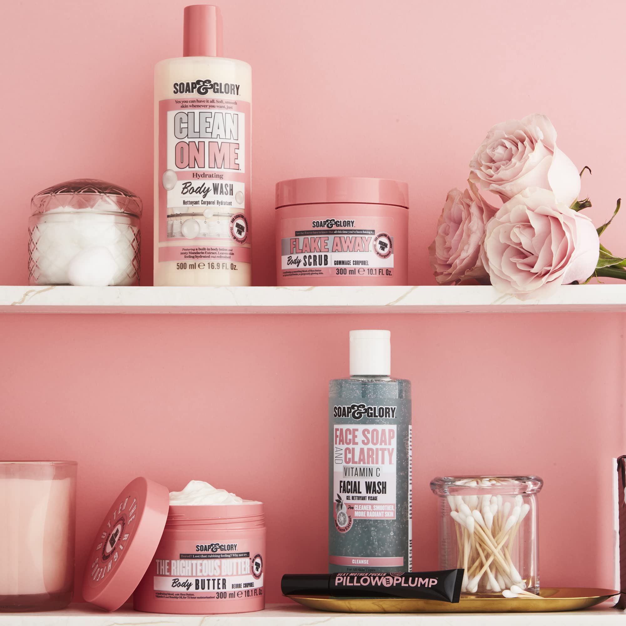 Soap & Glory Vitamin C Brightening Facial Cleanser — 3-in-1 Foaming Cleanser, Makeup Remover & Exfoliant | 11.8 fl oz