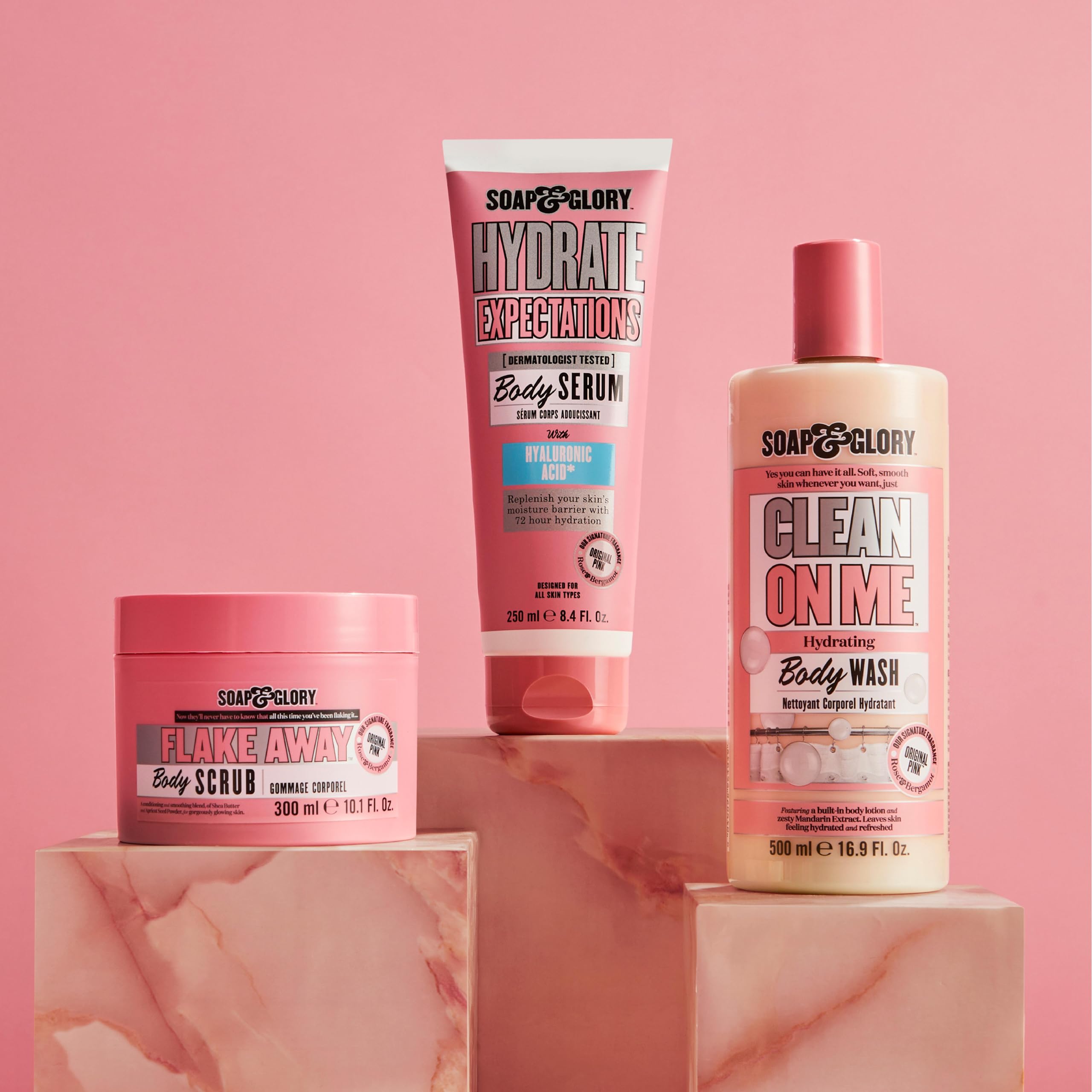 Soap & Glory Hydrate Expectations Body Serum – Hyaluronic Acid, Vegan, Lightweight & Fast-Absorbing (8.4 fl oz Pack of 2)