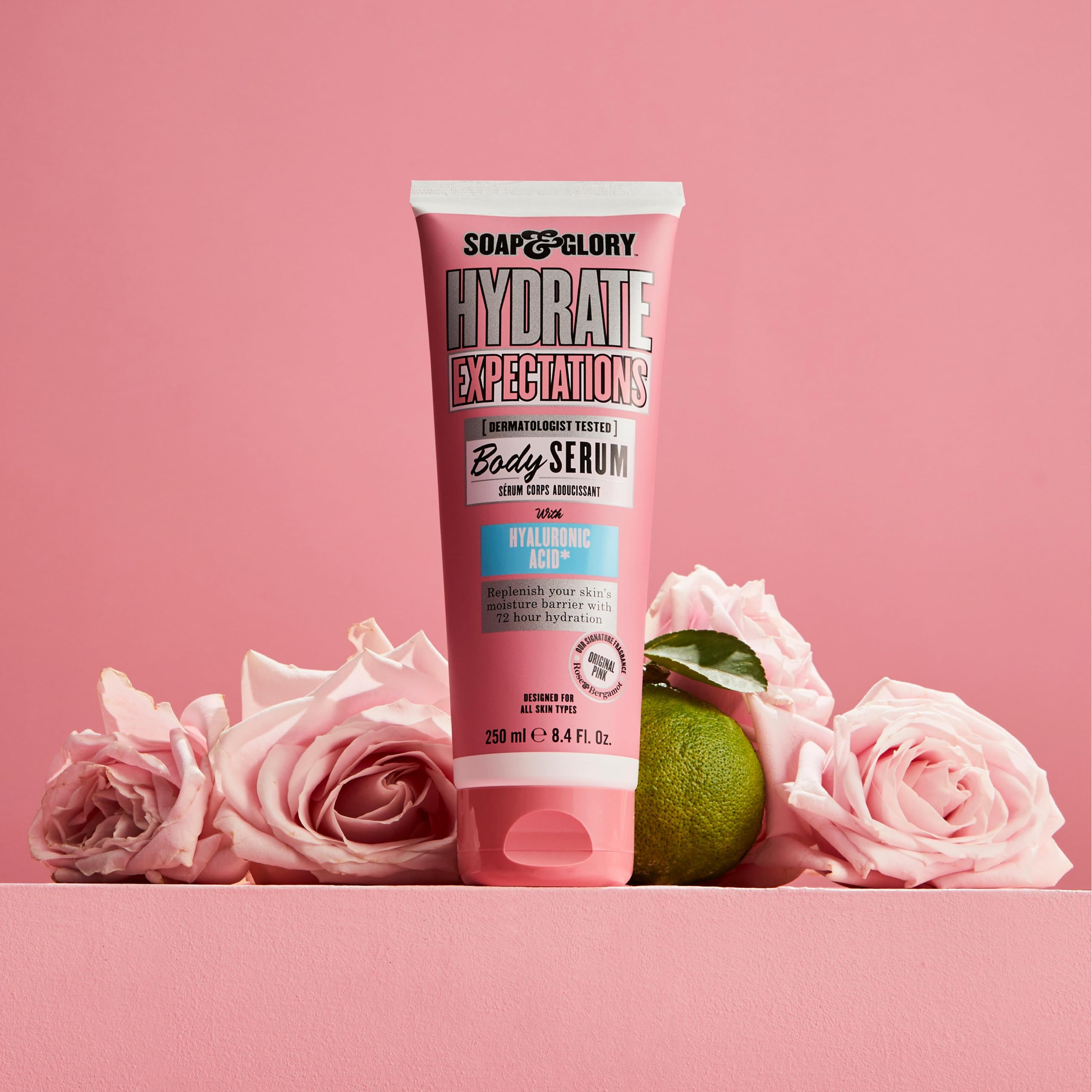 Soap & Glory Hydrate Expectations Body Serum – Hyaluronic Acid, Vegan, Lightweight & Fast-Absorbing (8.4 fl oz Pack of 2)