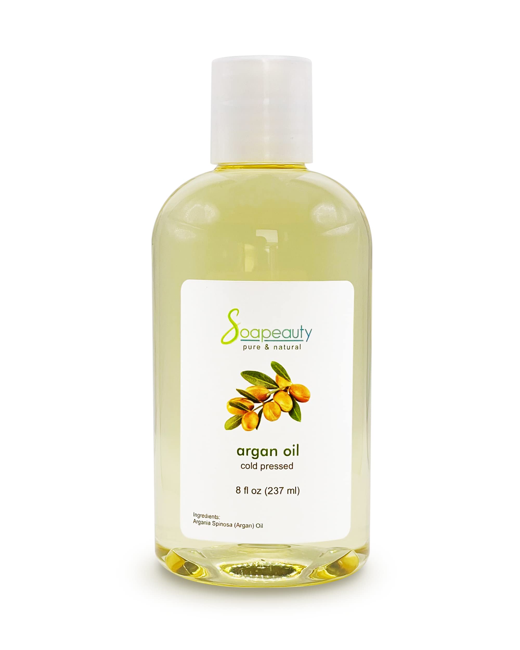 Soapeauty ARGAN OIL — 100% Pure, Cold-Pressed Moroccan Argan Oil for Skin, Hair & Massage | 8 fl oz